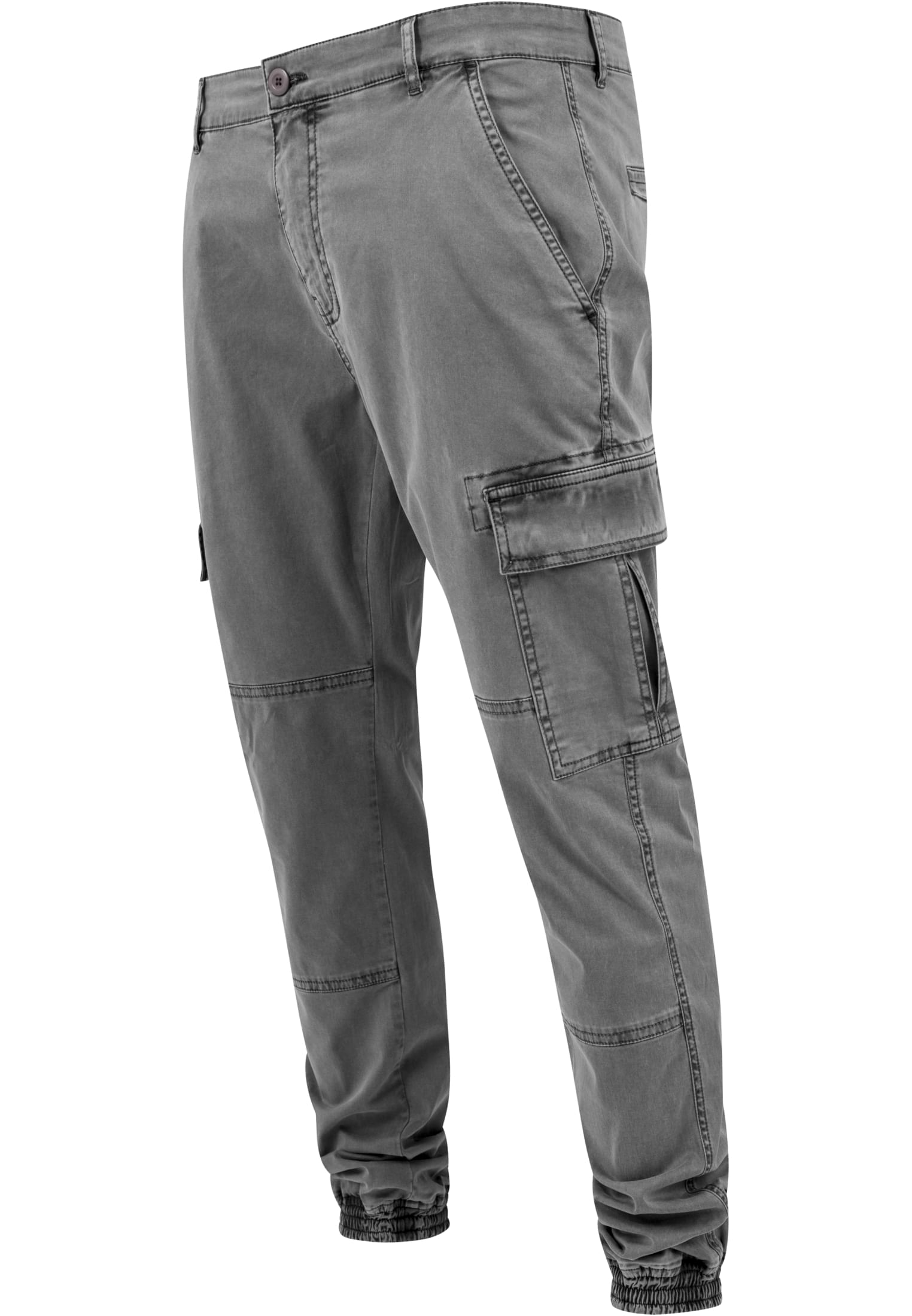 Sweatpants Washed Cargo Twill Jogging Pants in Farbe grey