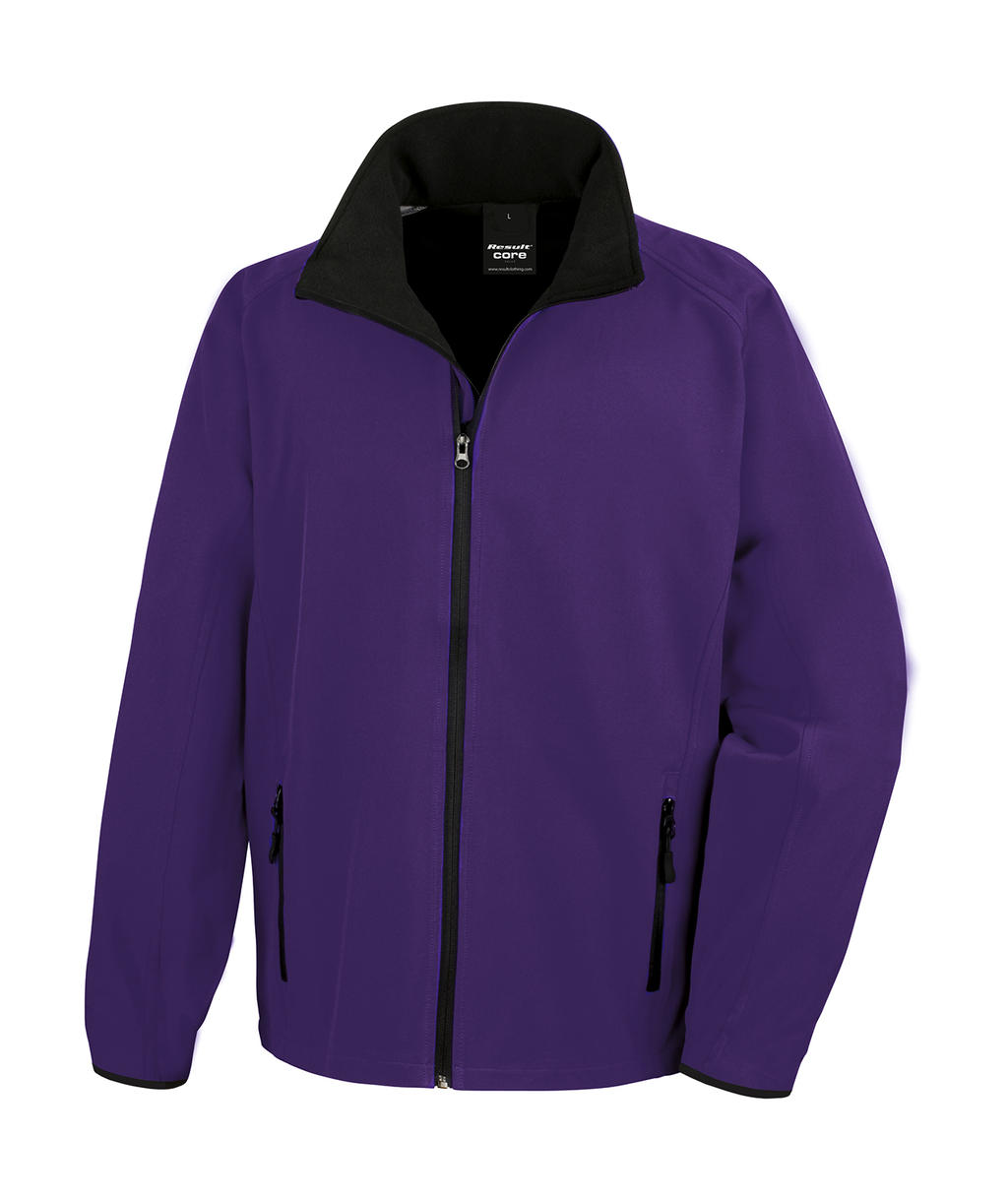  Printable Softshell Jacket in Farbe Purple/Black