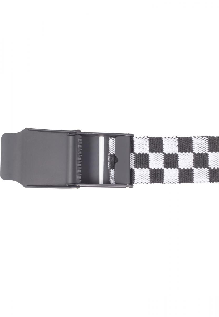 G?rtel UC Canvas Belt Checkerboard 150cm in Farbe black/white