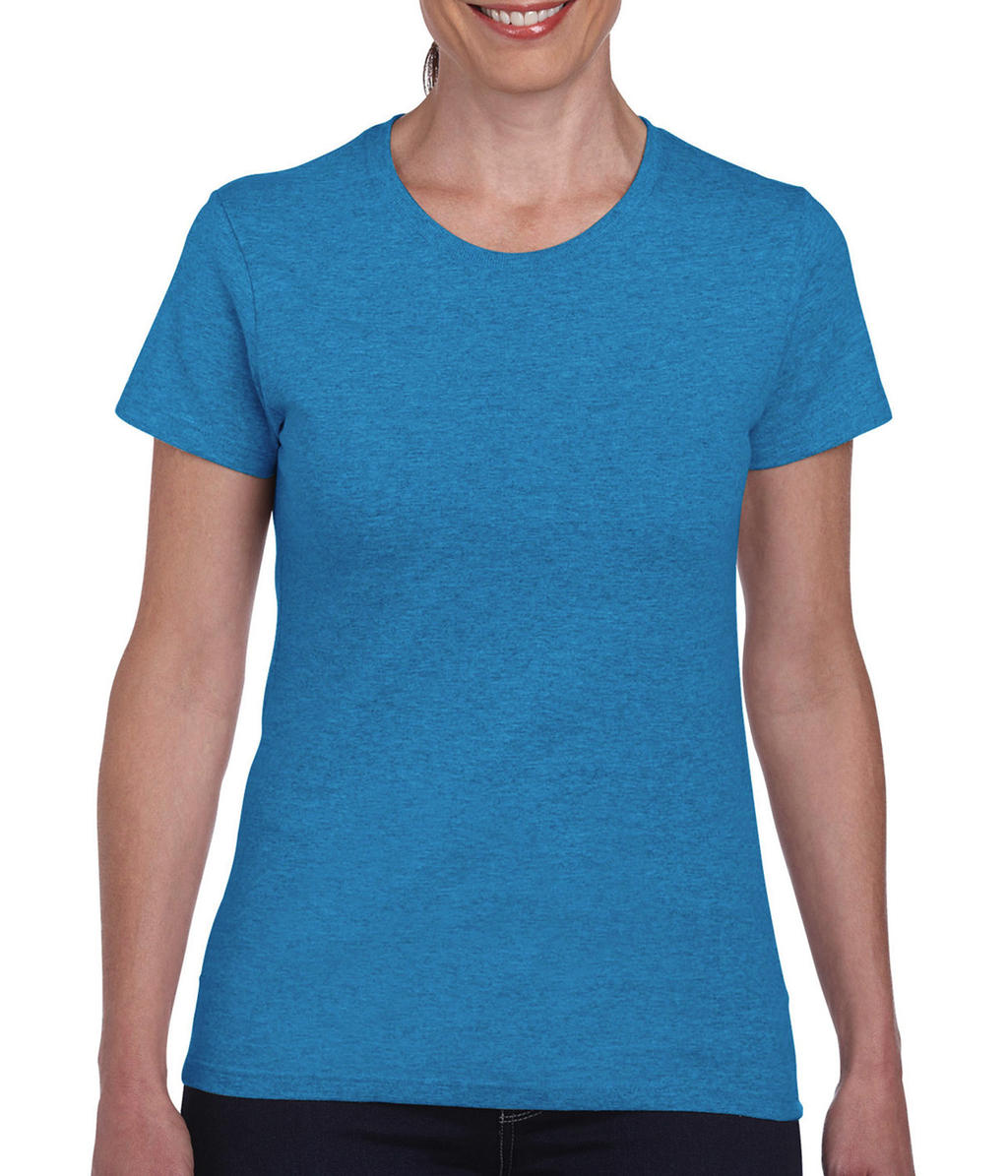  Ladies Heavy Cotton T-Shirt in Farbe Heather Sapphire
