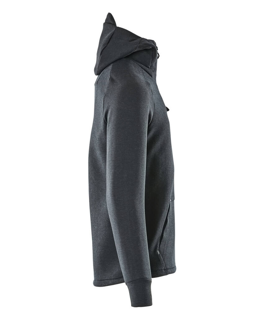 Kapuzensweatshirt mit kurzem Rei?verschluss ADVANCED Kapuzensweatshirt mit kurzem Rei?verschluss in Farbe Schwarzblau/Schwarz