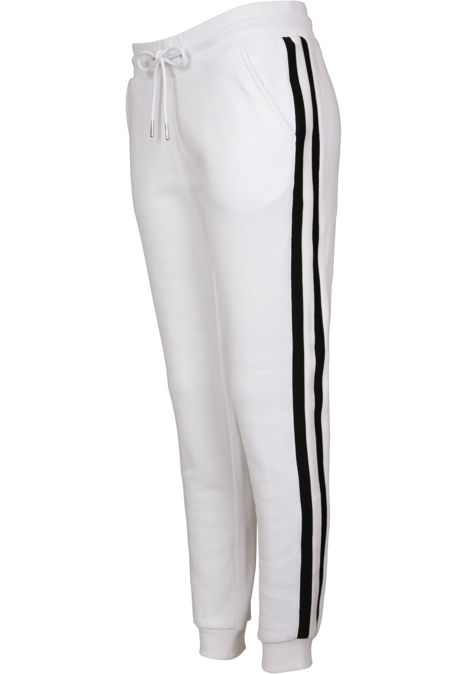 Damen Ladies College Contrast Sweatpants in Farbe white/black/white