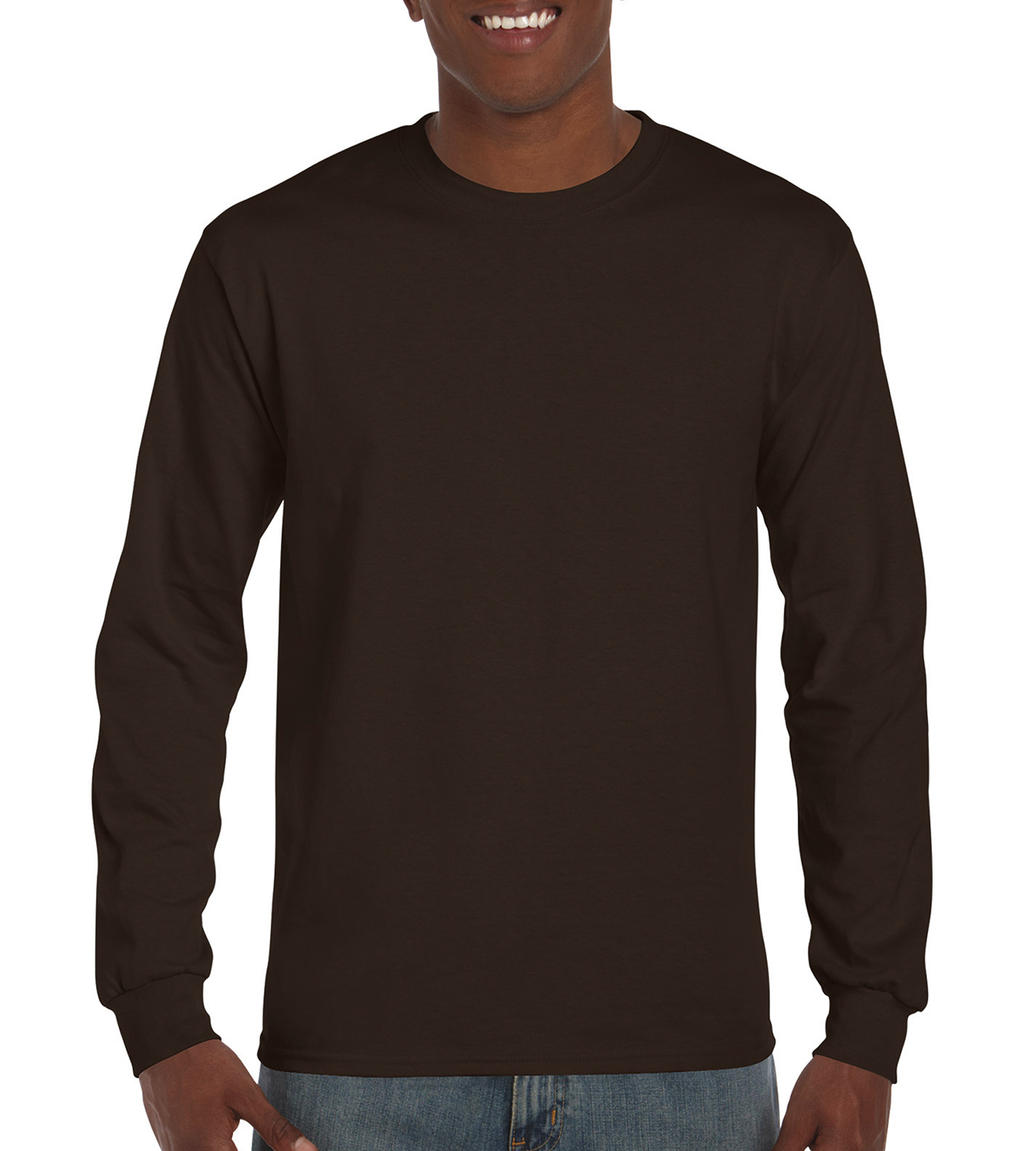  Ultra Cotton Adult T-Shirt LS in Farbe Dark Chocolate