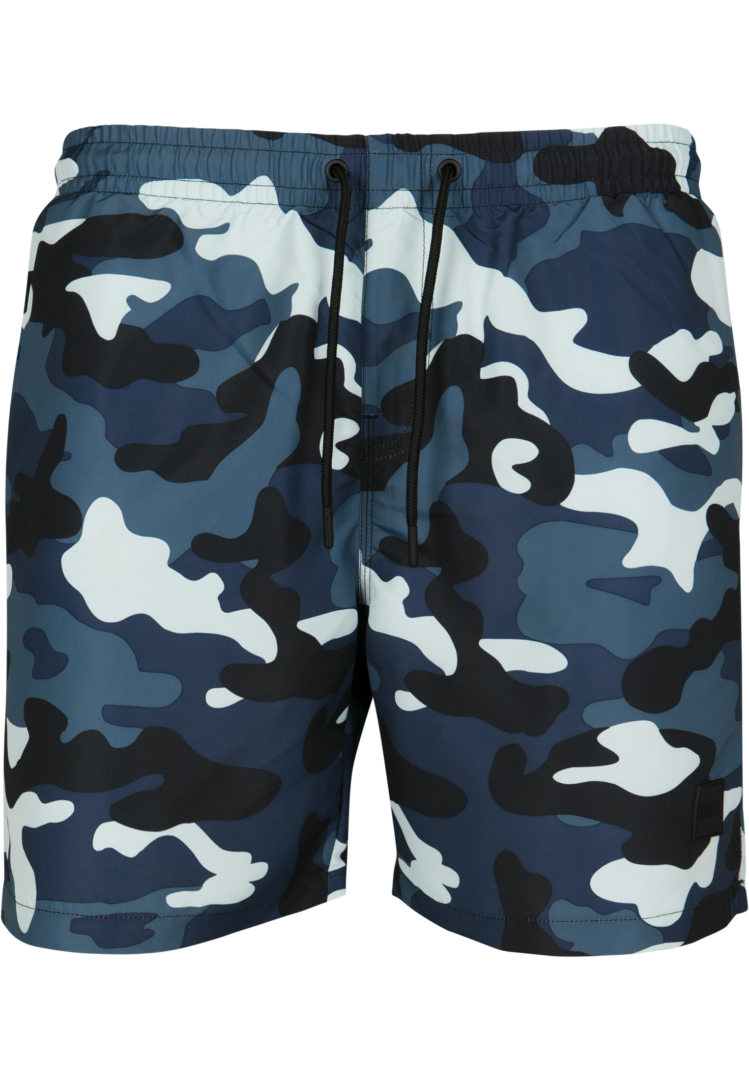 Plus Size Camo Swim Shorts in Farbe blue camo