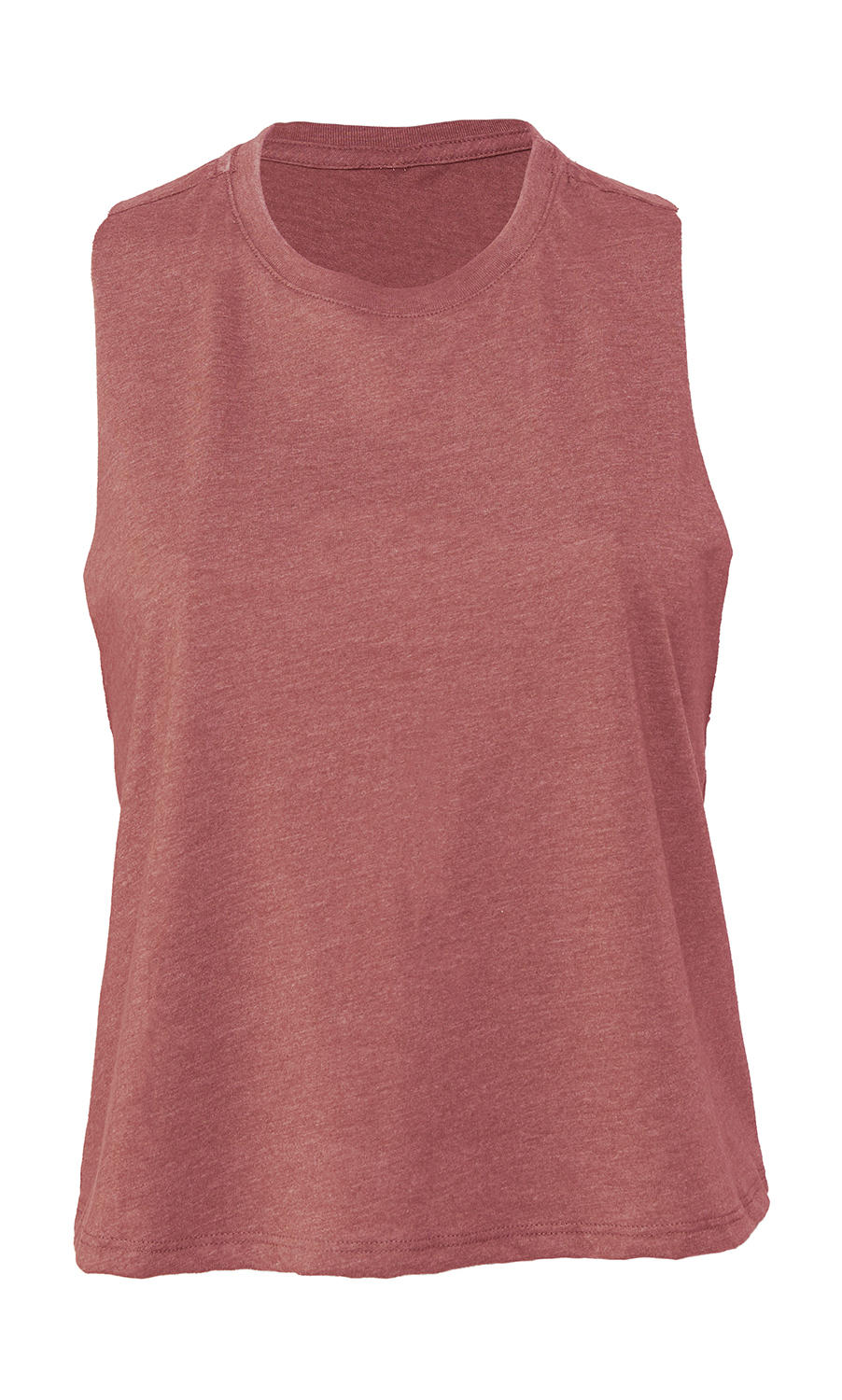  Womens Racerback Cropped Tank in Farbe Heather Mauve