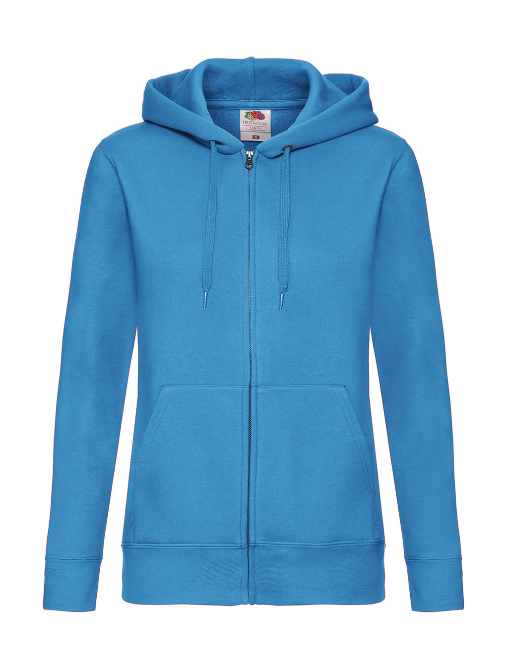  Premium Hooded Sweat Jacket Lady-Fit in Farbe Azure Blue