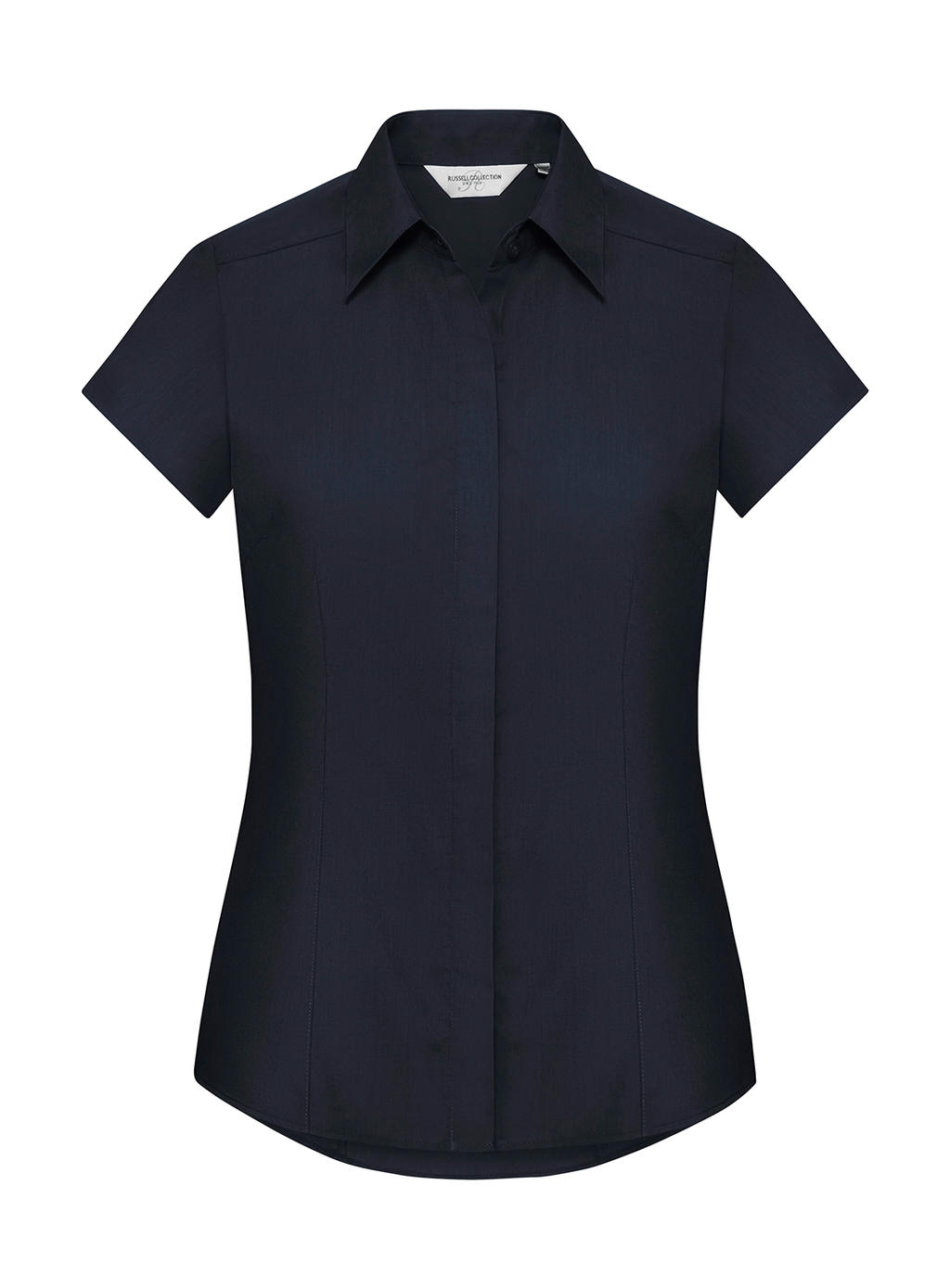  Ladies Fitted Poplin Shirt in Farbe French Navy