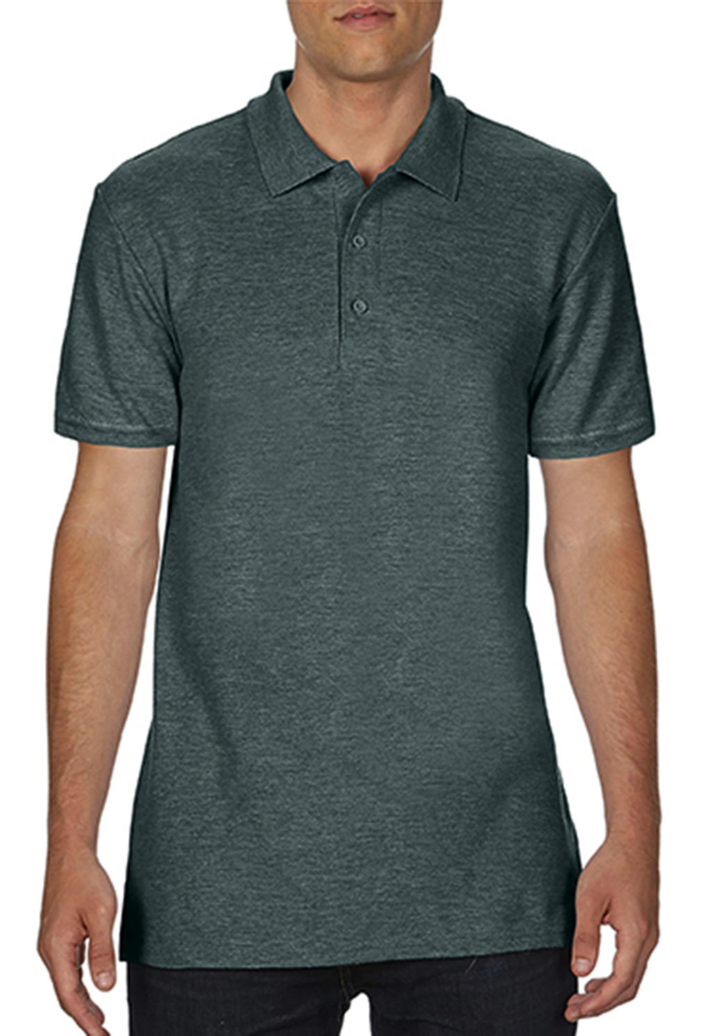  Softstyle? Adult Double Pique Polo in Farbe Dark Heather