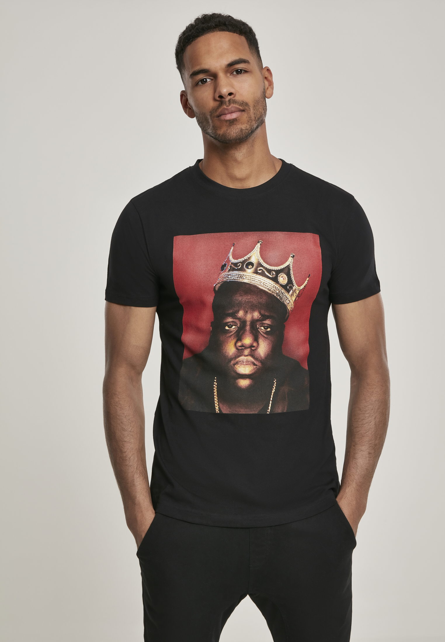T-Shirts Notorious Big Crown Tee in Farbe black