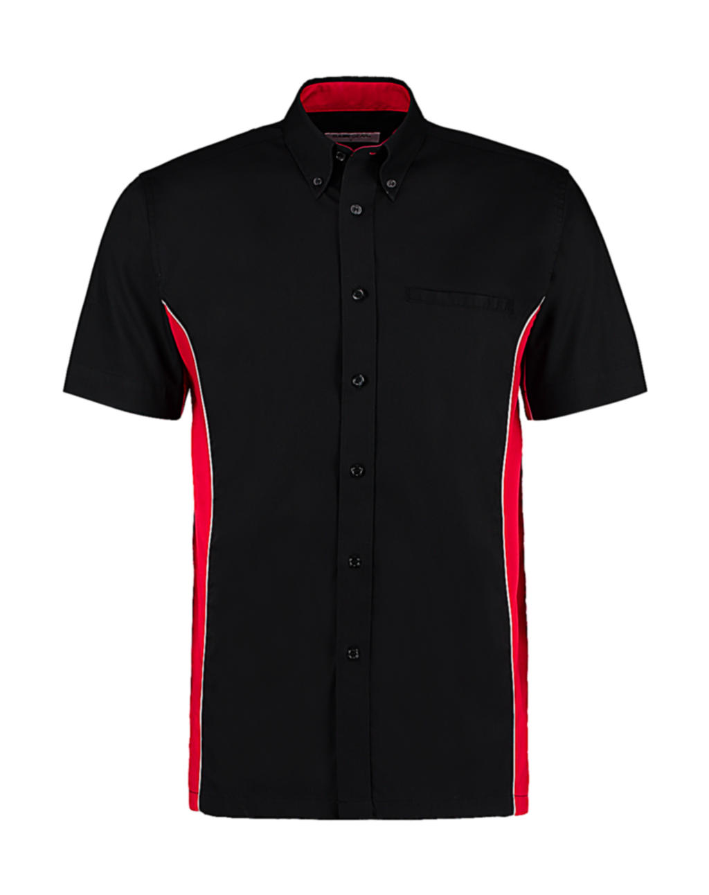  Classic Fit Sportsman Shirt SSL in Farbe Black/Red/White