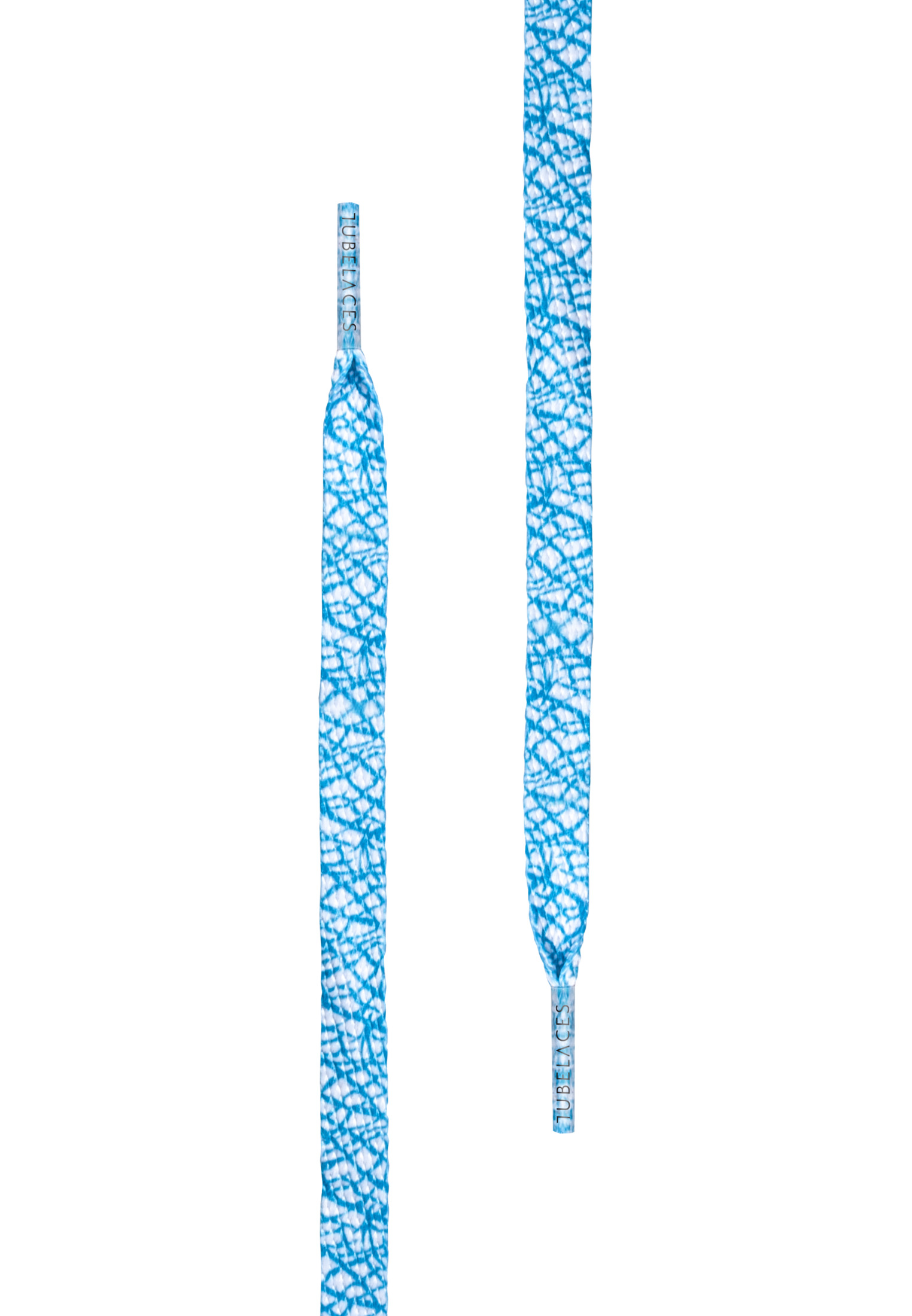 Laces Tubelaces Special Flat in Farbe Elephant blue/white