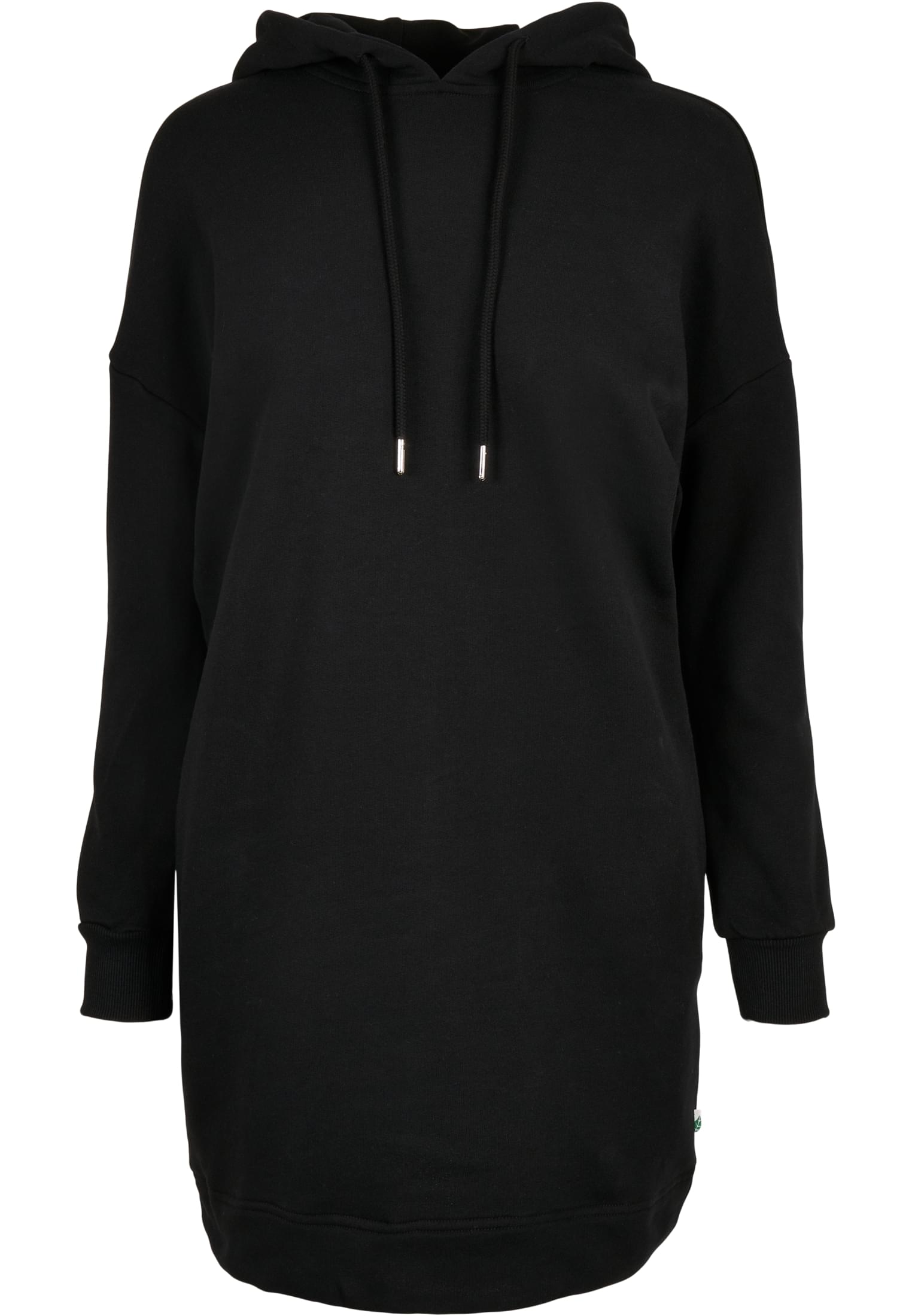 Frauen Ladies Organic Oversized Terry Hoody Dress in Farbe black