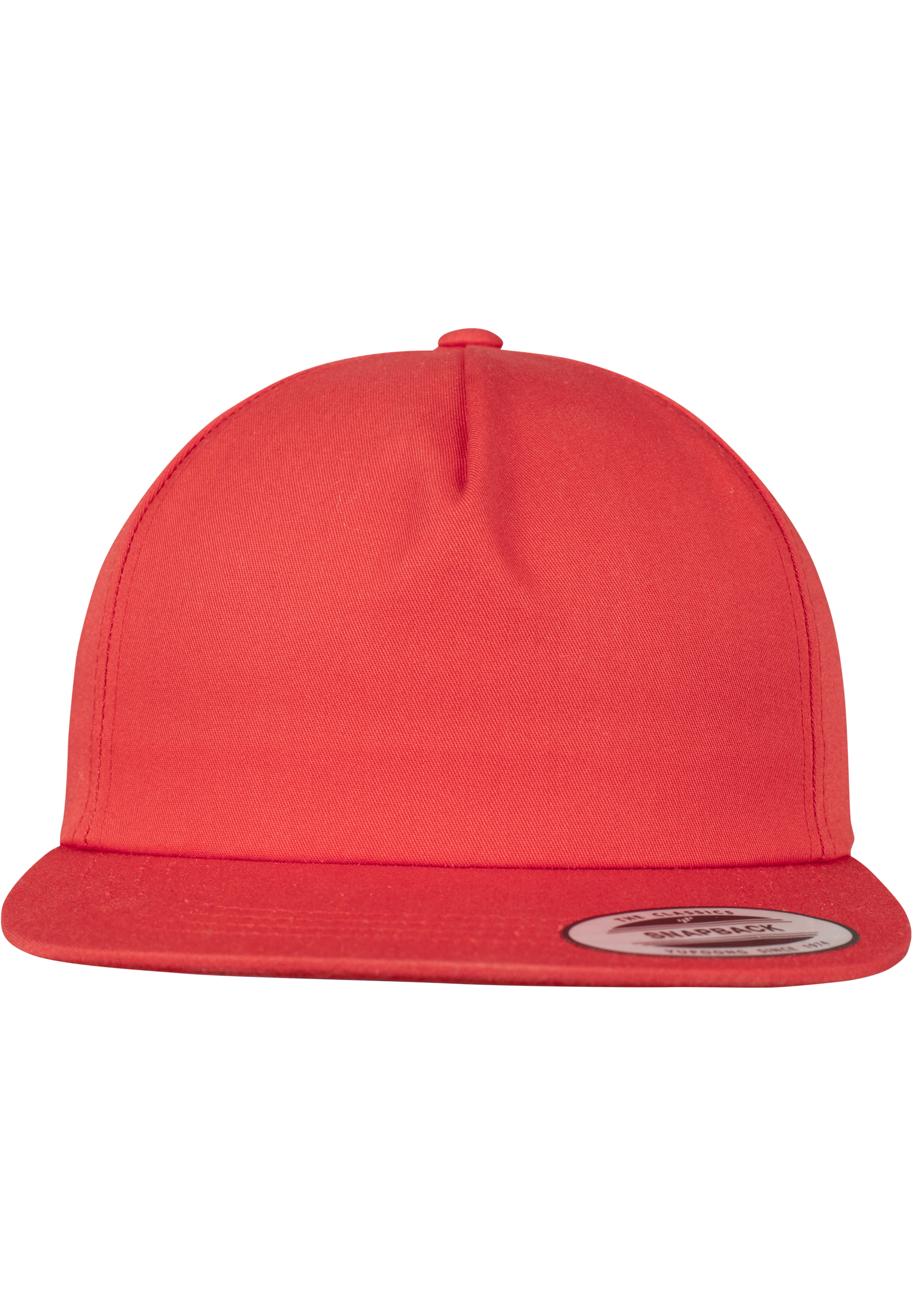 Snapback Unstructured 5-Panel Snapback in Farbe red