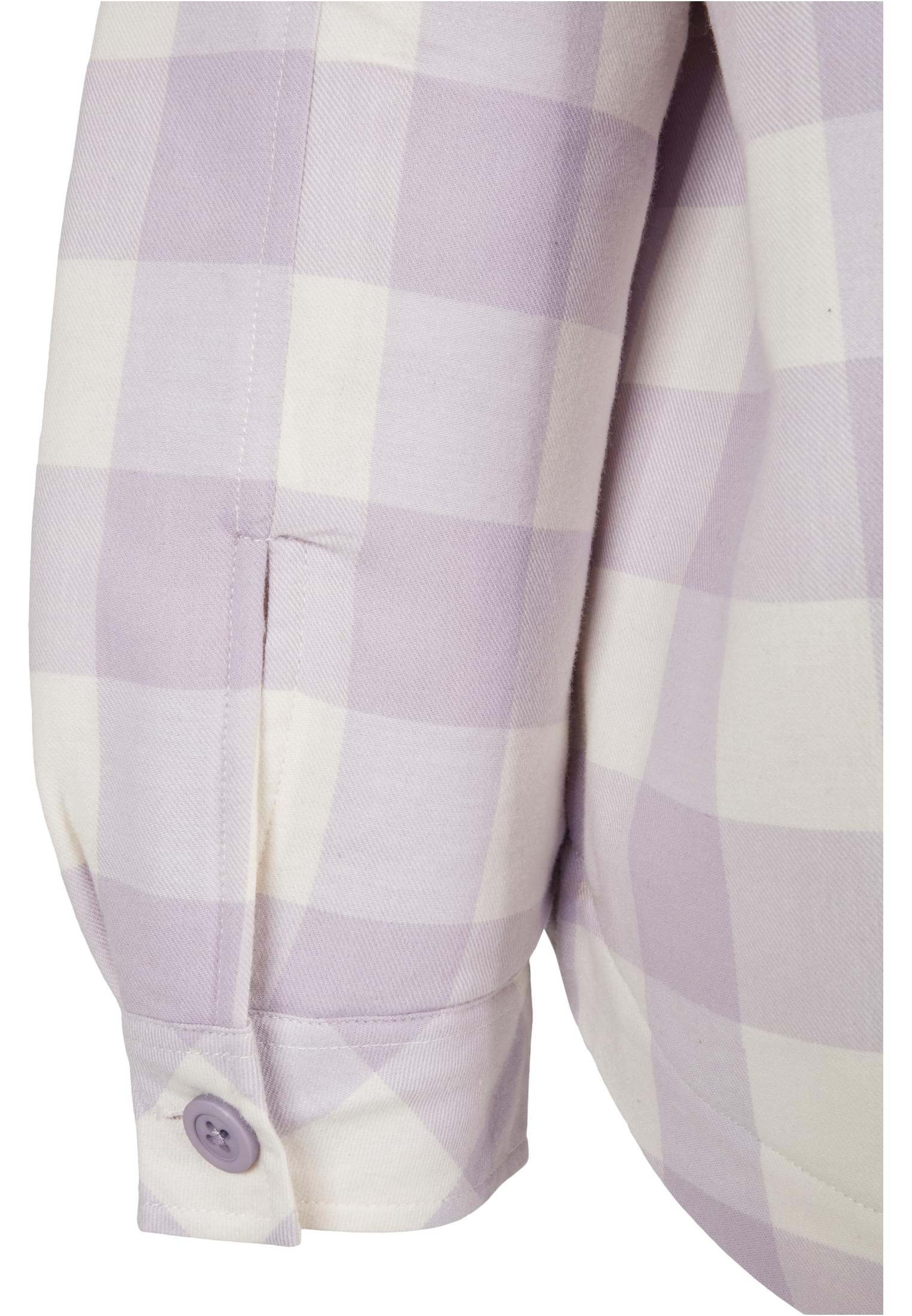 Damen Ladies Flanell Padded Overshirt in Farbe whitesand/softlilac