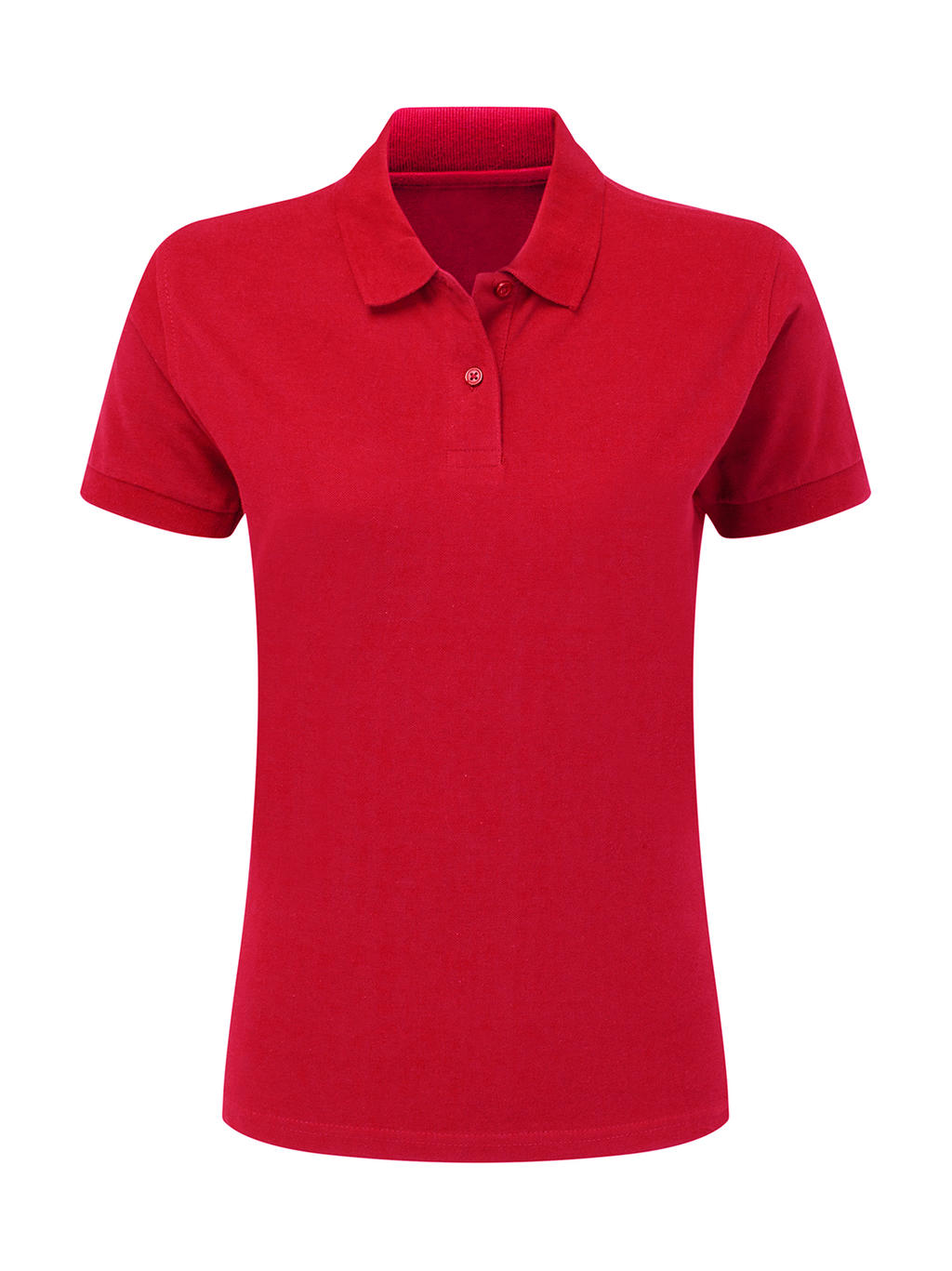  Ladies Cotton Polo in Farbe Red