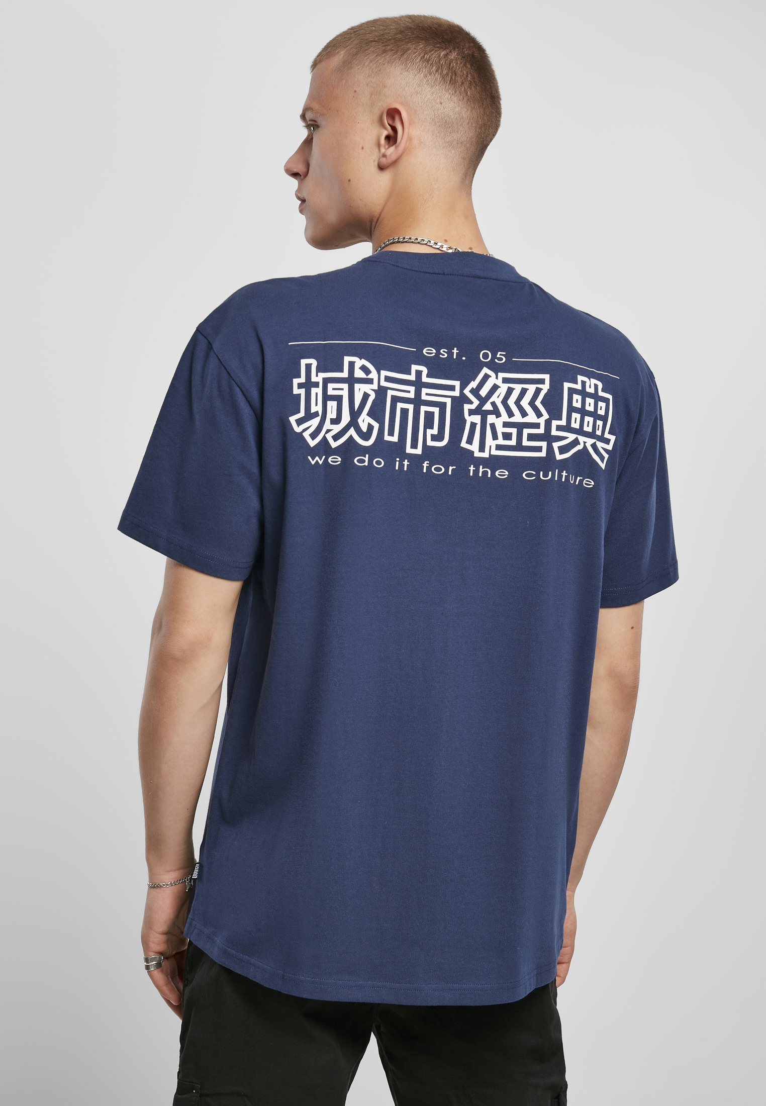 T-Shirts Chinese Symbol Tee in Farbe darkblue/white