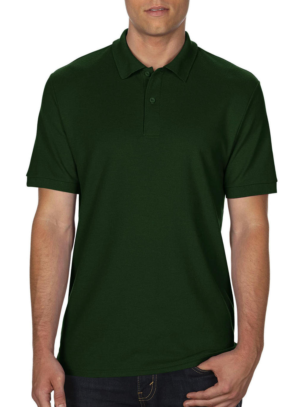  DryBlend? Double Piqu? Polo in Farbe Forest Green