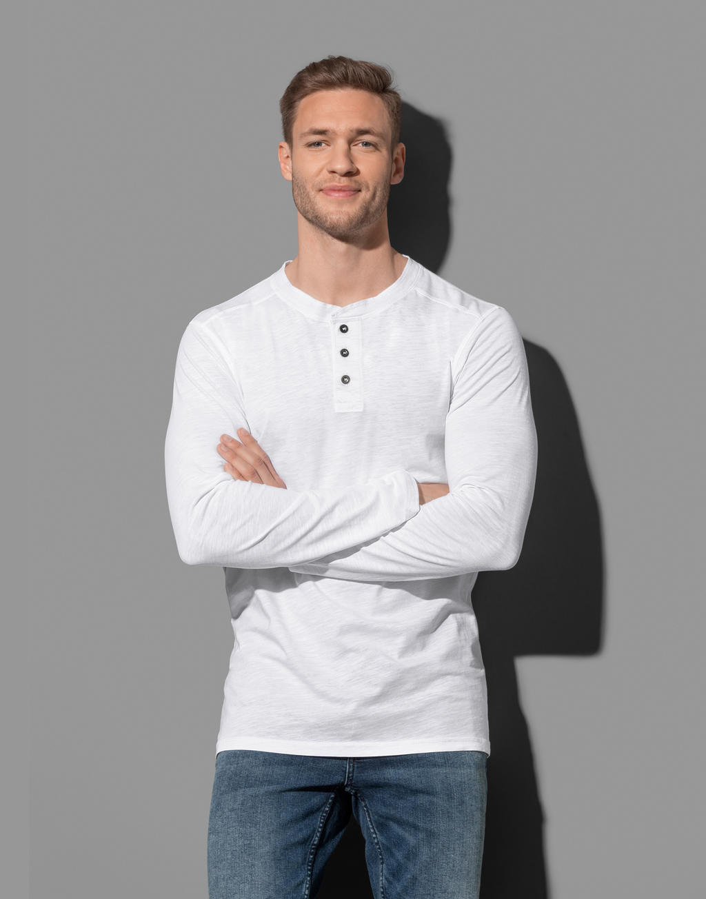  Shawn Henley LS T-shirt Men in Farbe White