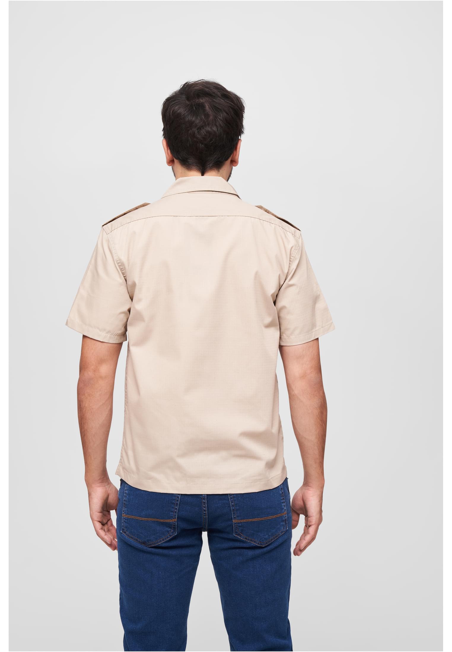 Hemden US Shirt Ripstop shortsleeve in Farbe beige