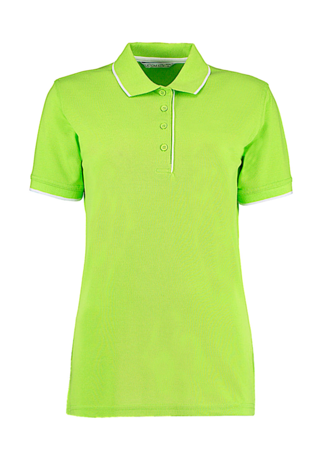  Womens Classic Fit Essential Polo in Farbe Lime/White