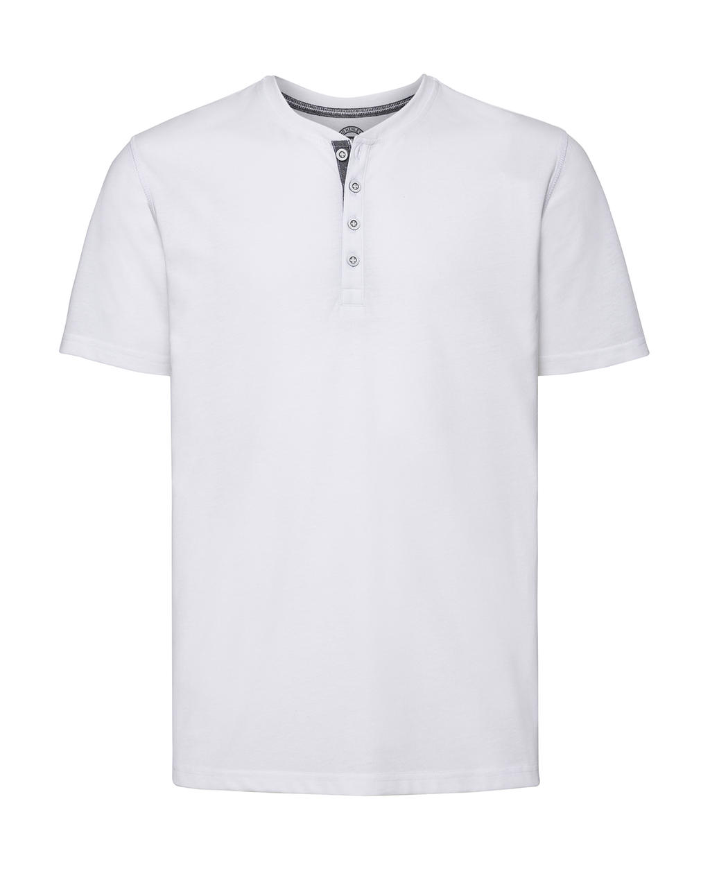  Mens Henley HD T in Farbe White