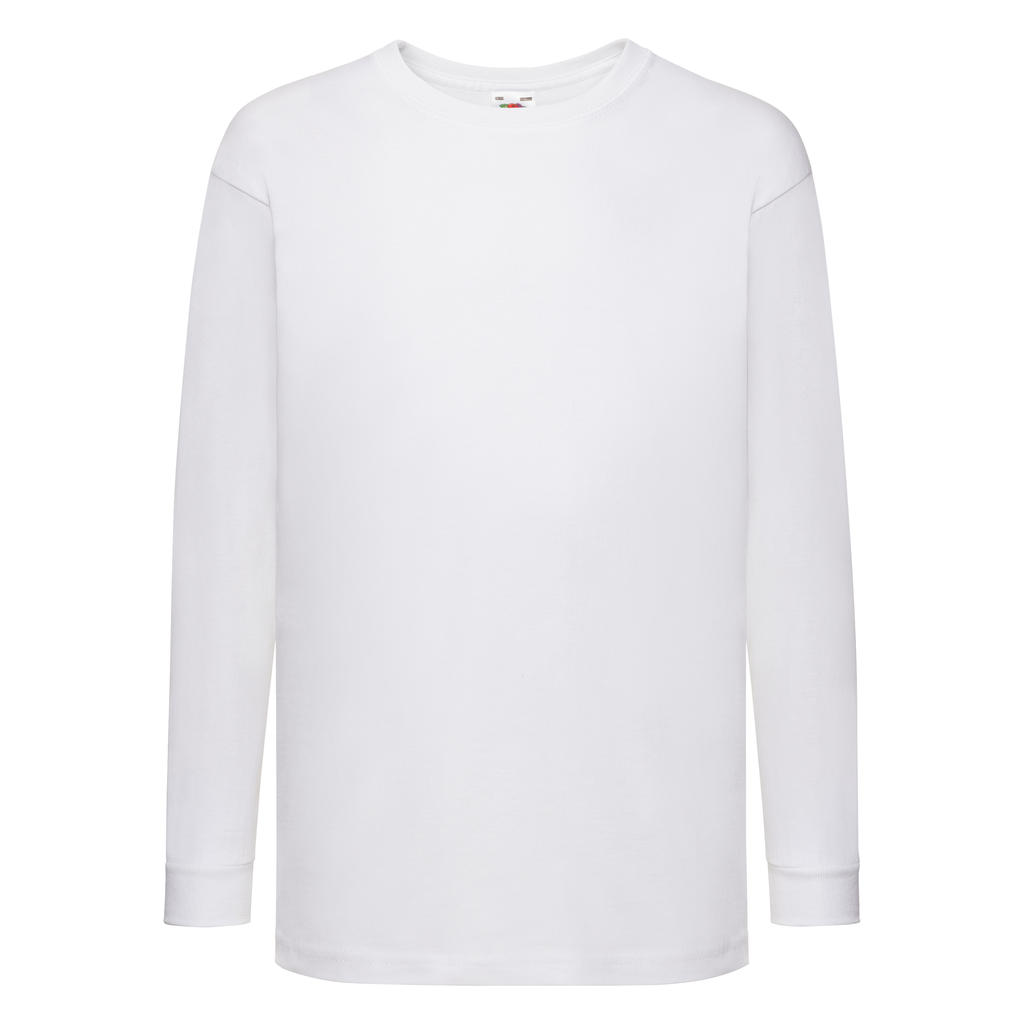  Kids Valueweight Long Sleeve T in Farbe White