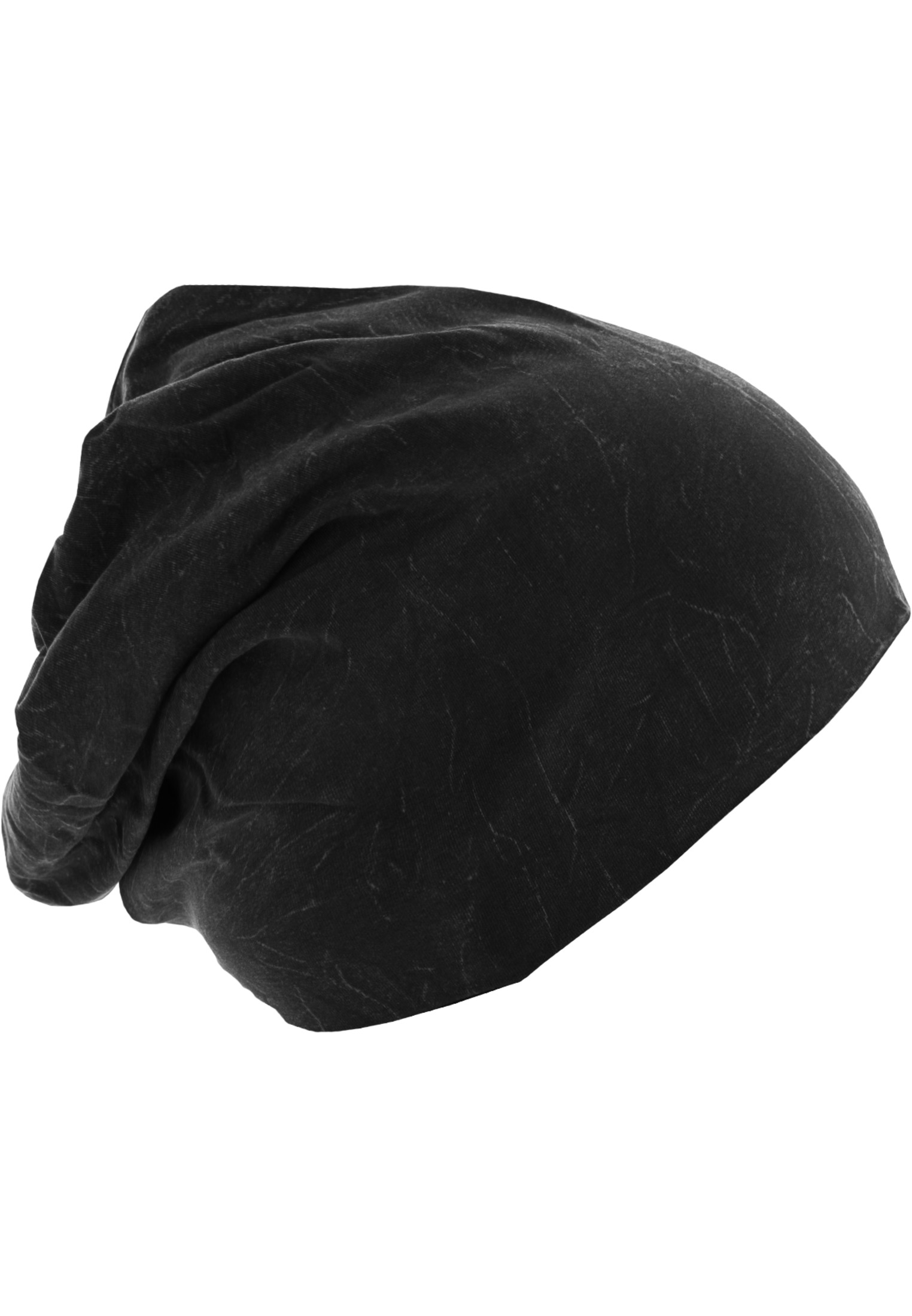Caps & Beanies Stonewashed Jersey Beanie in Farbe black