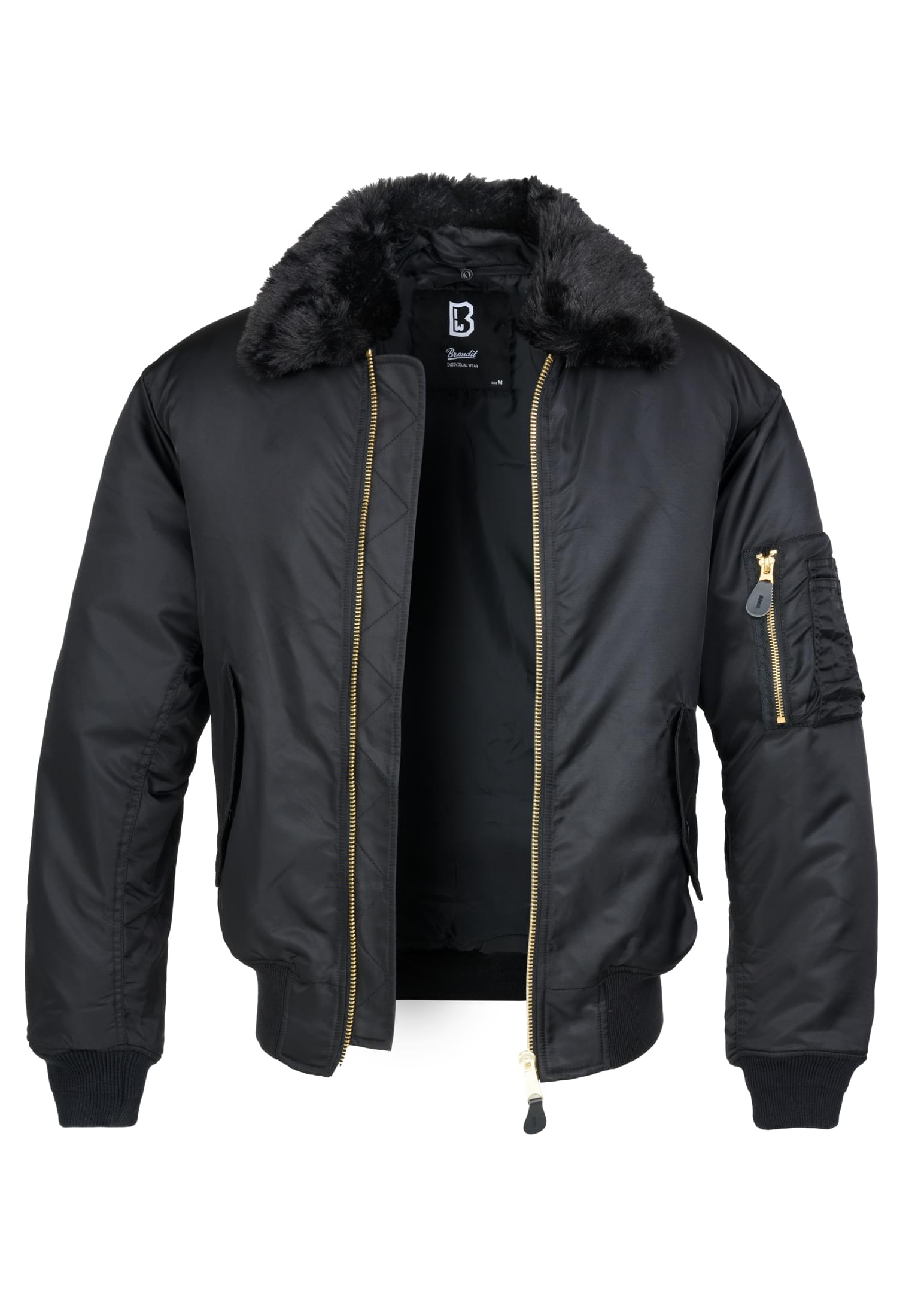 Jacken MA2 Jacket Fur Collar in Farbe black