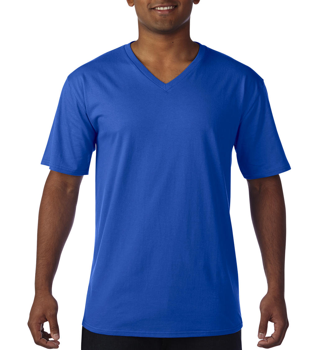  Premium Cotton Adult V-Neck T-Shirt in Farbe Royal