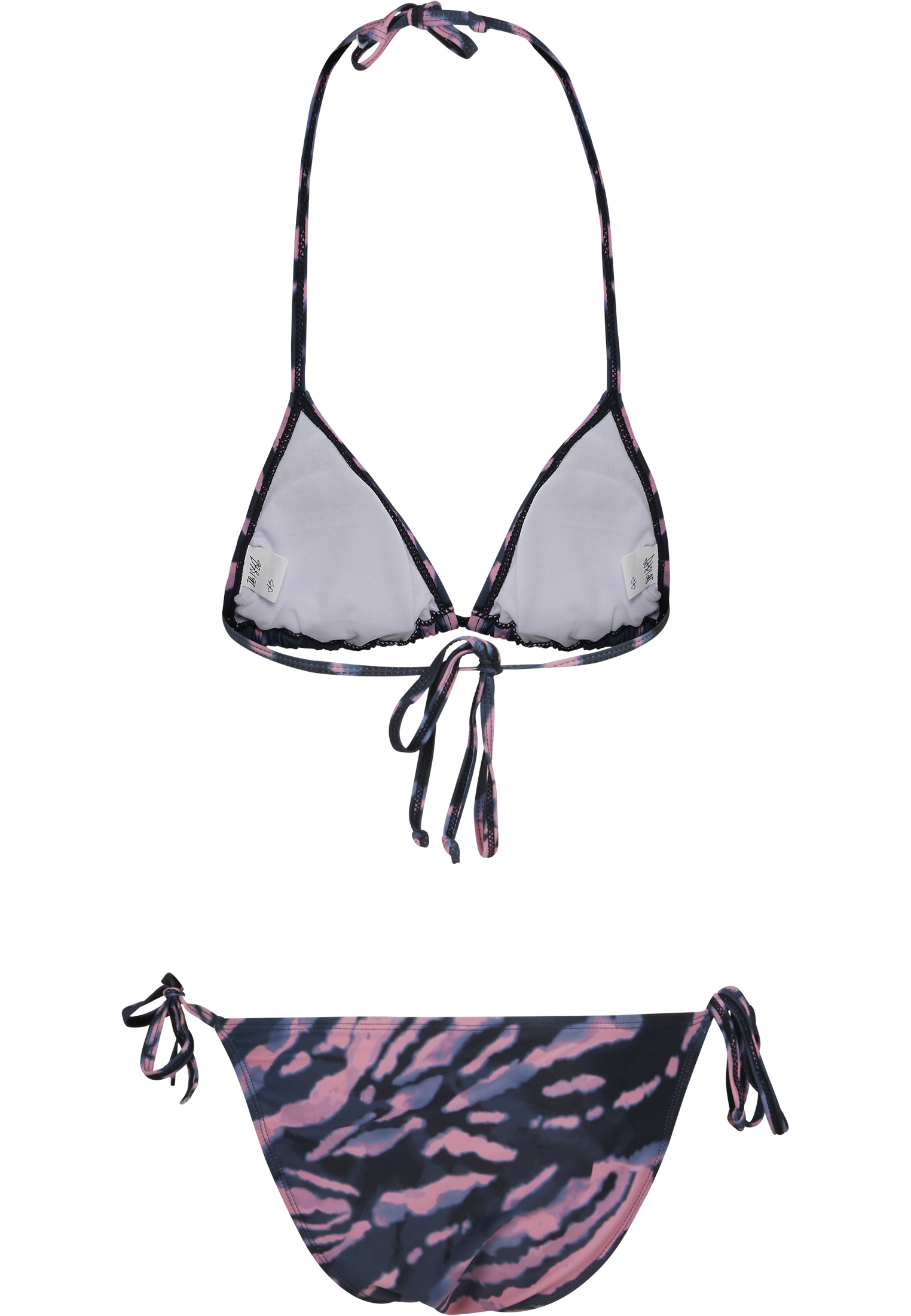 Curvy Ladies Tie Dye Bikini in Farbe darkshadow/pink