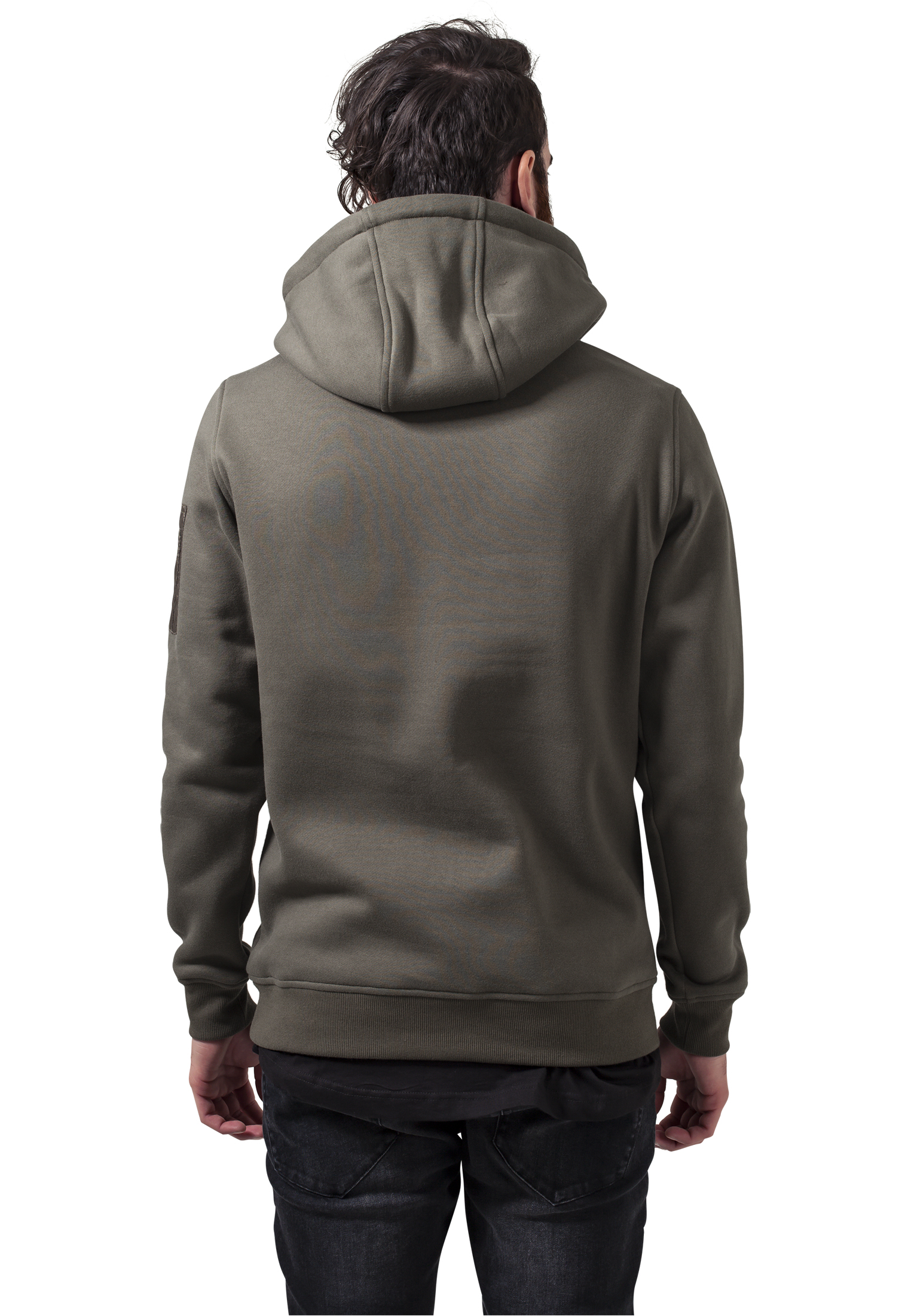 Hoodies Sweat Bomber Hoody in Farbe olive