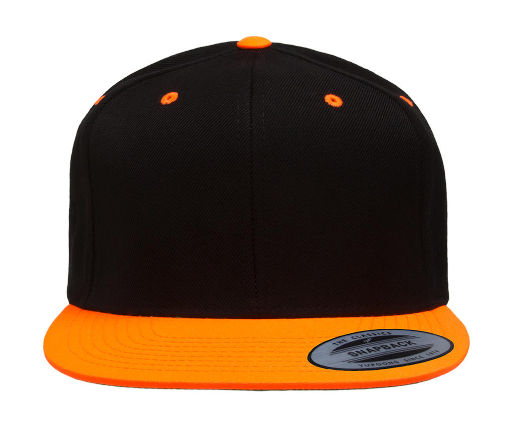 Classic Snapback 2-Tone Cap in Farbe Black/Neon Orange
