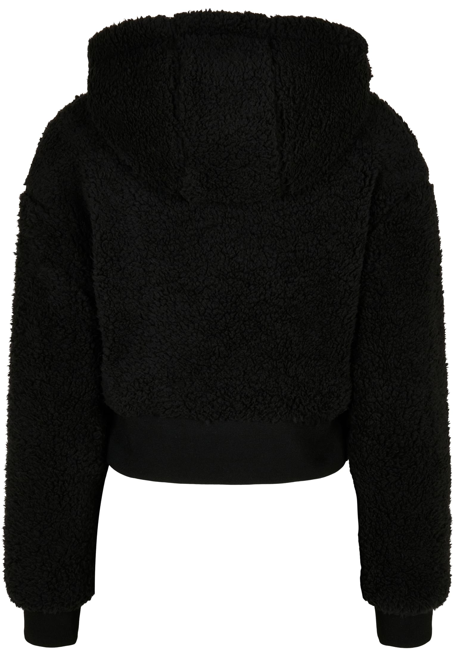 Winter Jacken Ladies Short Oversized Sherpa Jacket in Farbe black