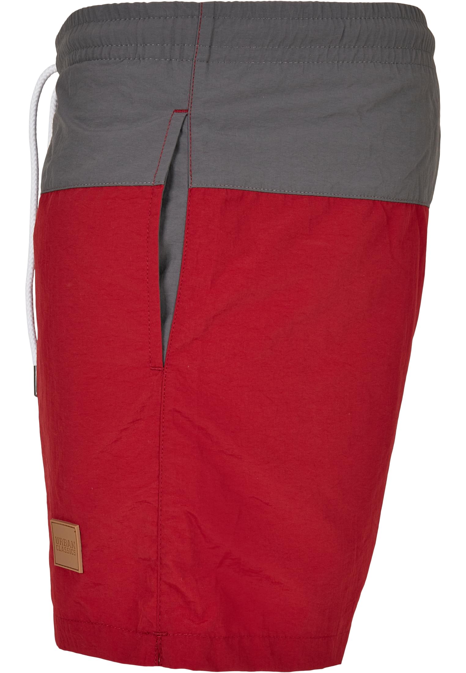 Plus Size Block Swim Shorts in Farbe brickred/darkshadow