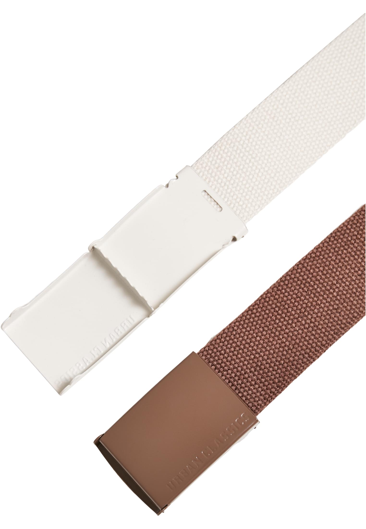 G?rtel Colored Buckle Canvas Belt 2-Pack in Farbe bark/whitesand
