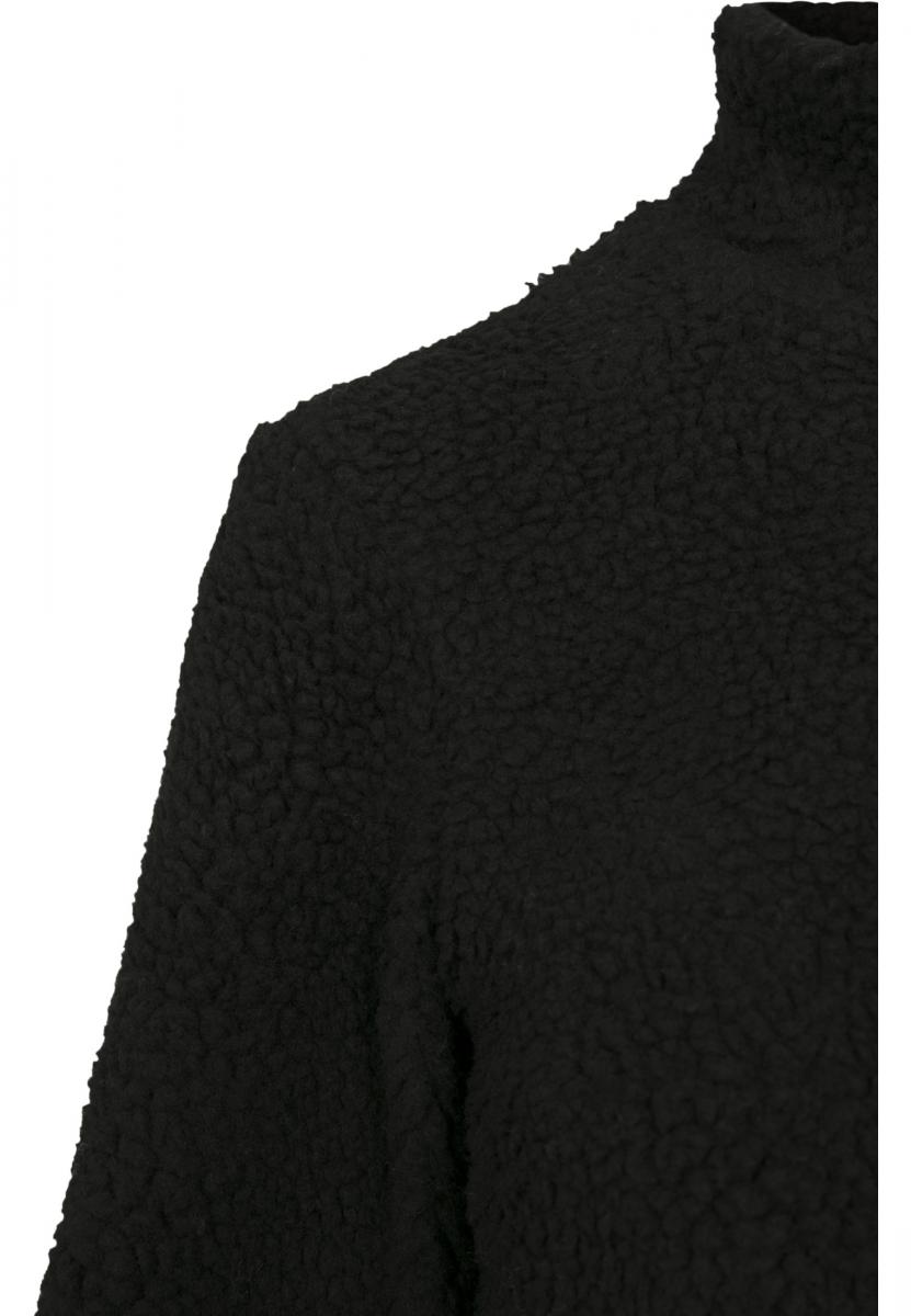 Curvy Ladies Short Sherpa Troyer in Farbe black