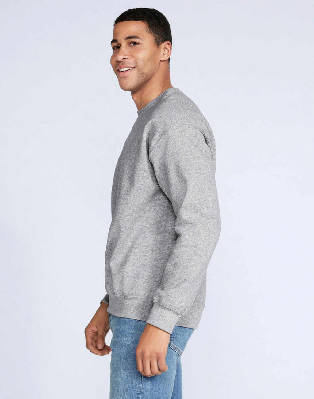  DryBlend Adult Crewneck Sweat in Farbe White