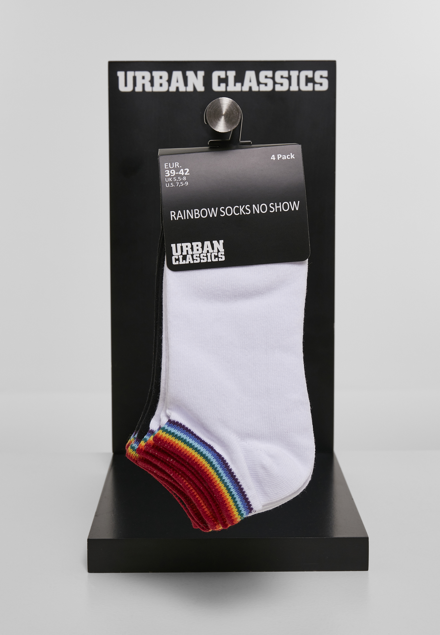 Socken Rainbow Socks No Show 4-Pack in Farbe black/white