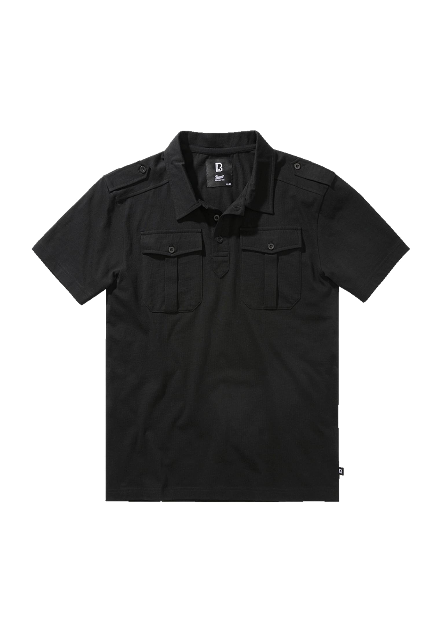 Pullover Jersey Poloshirt Jon halfsleeve in Farbe black