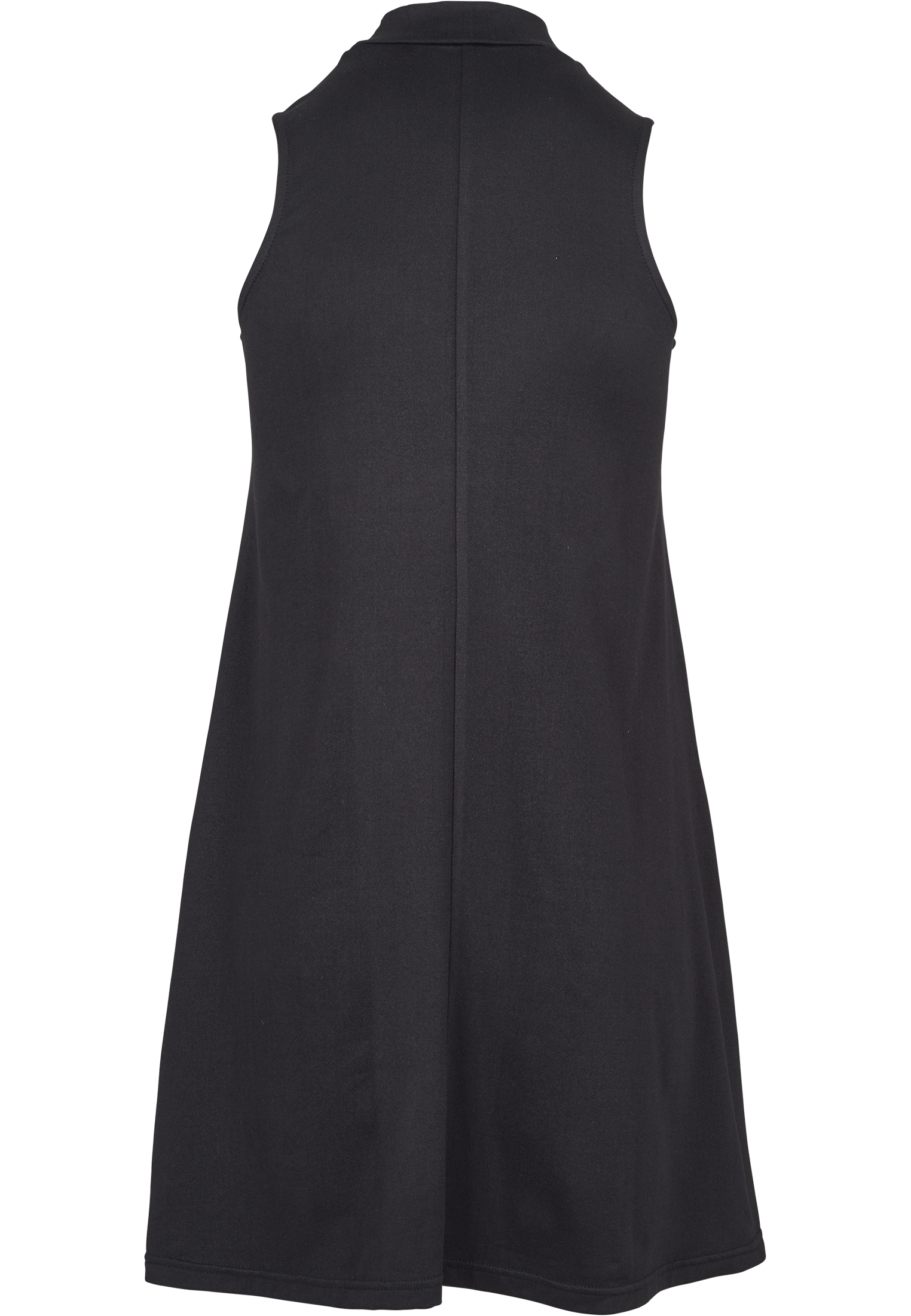 Curvy Ladies A-Line Turtleneck Dress in Farbe black
