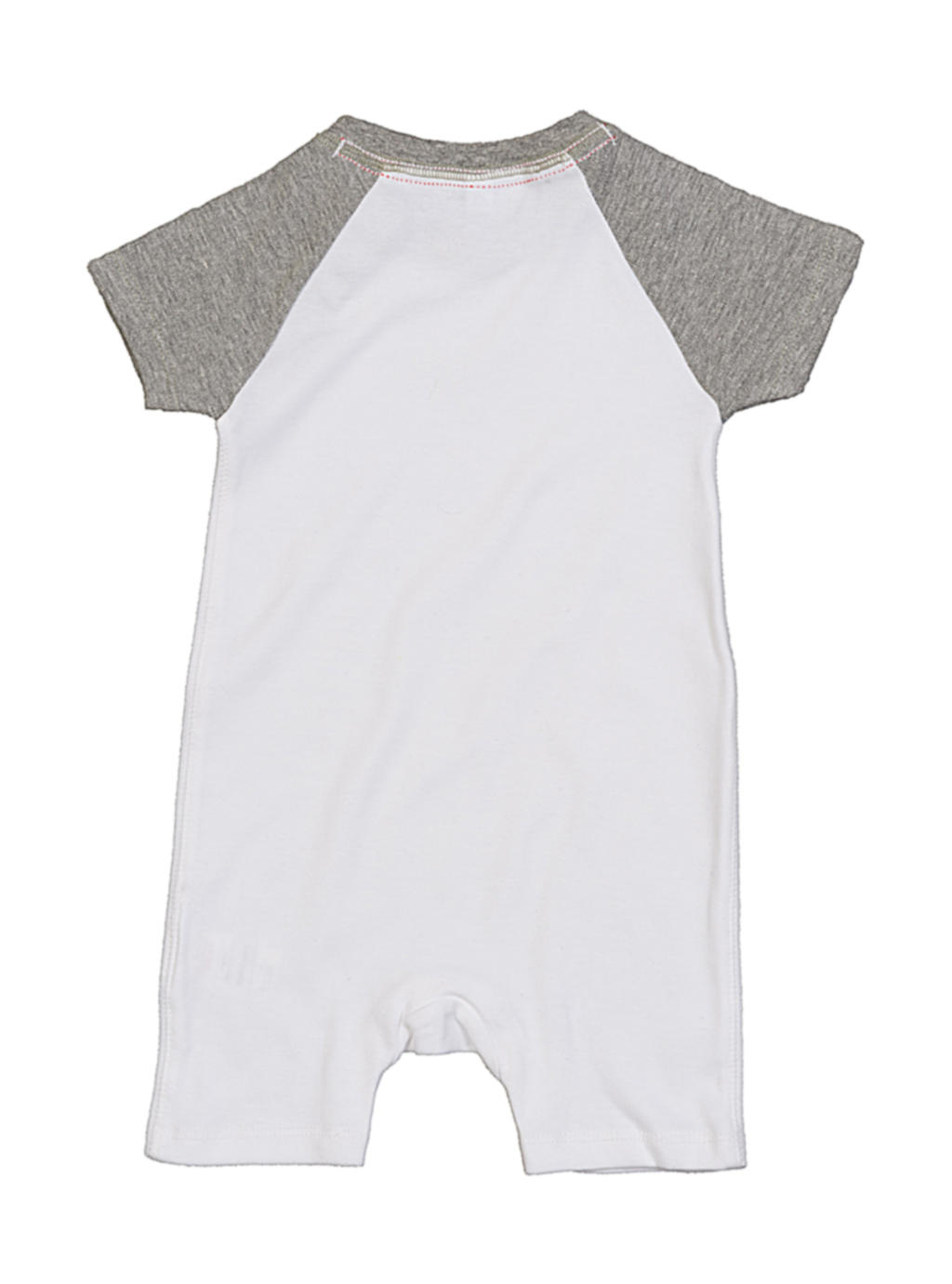  Baby Baseball Playsuit in Farbe White/Heather Grey/Red