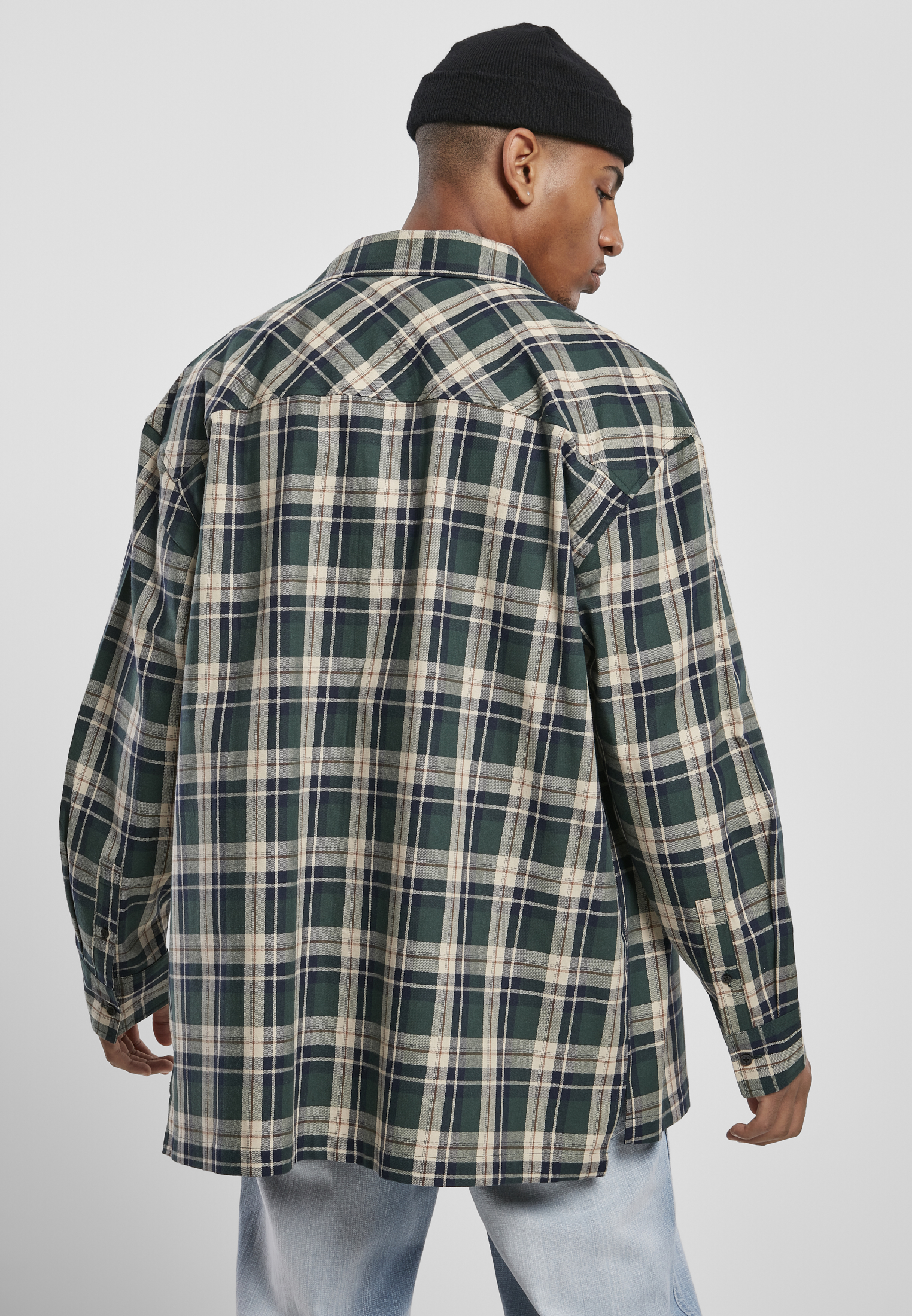 Saisonware Southpole Check Flannel Shirt in Farbe green