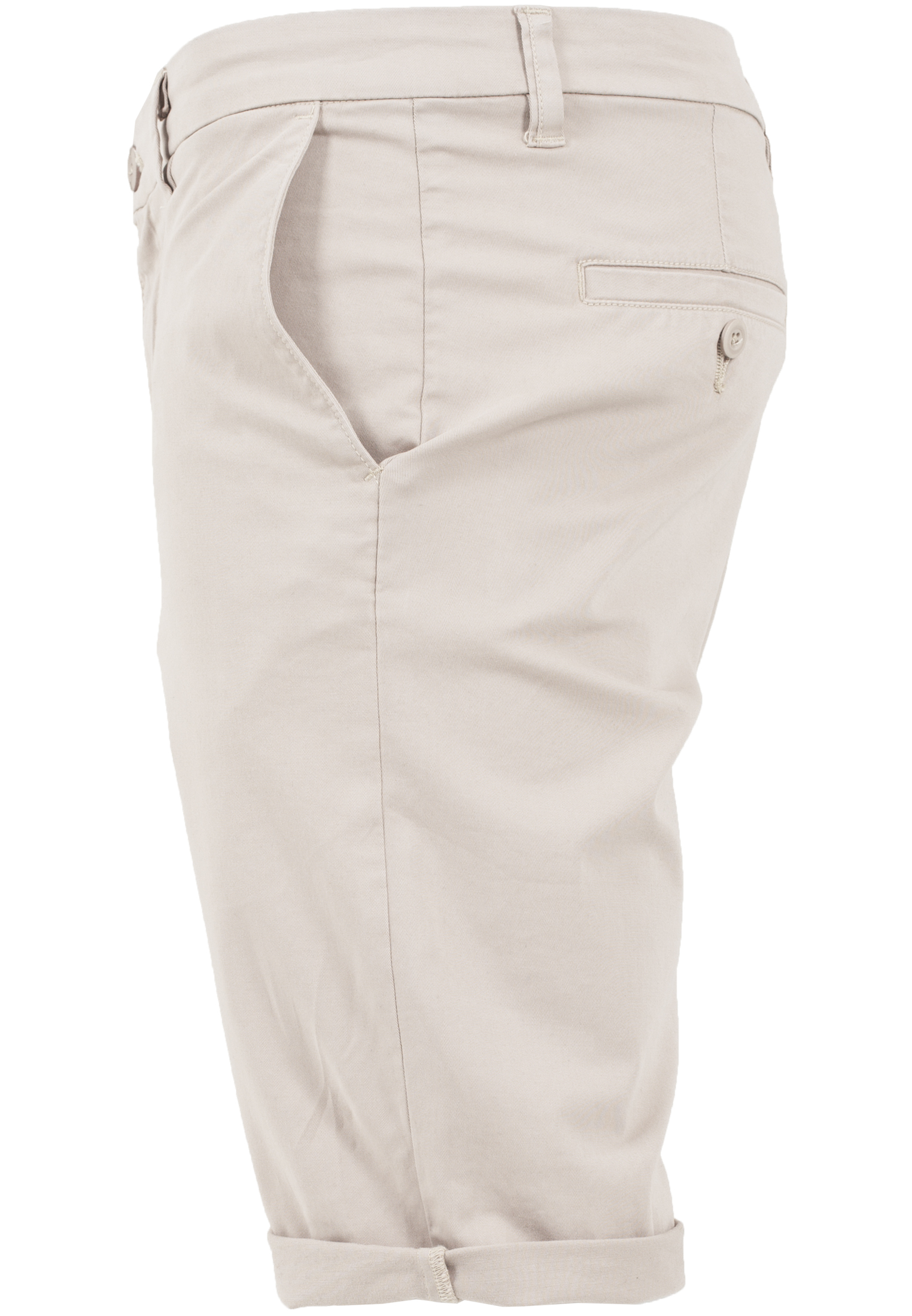 Cargo Hosen & Shorts Stretch Turnup Chino Shorts in Farbe sand