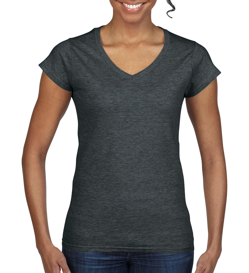  Ladies Softstyle? V-Neck T-Shirt in Farbe Dark Heather