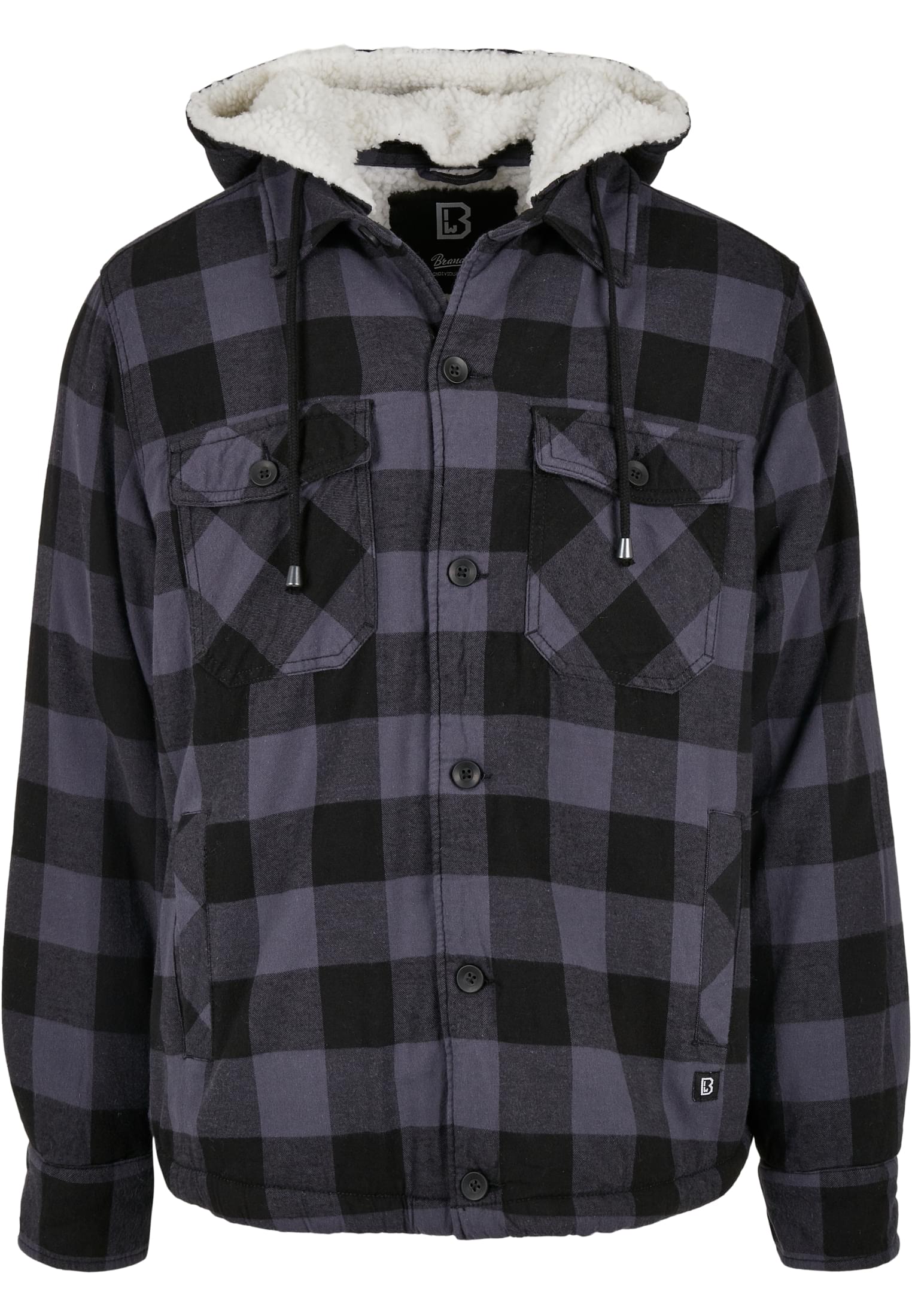 Jacken Lumberjacket Hooded in Farbe black/grey