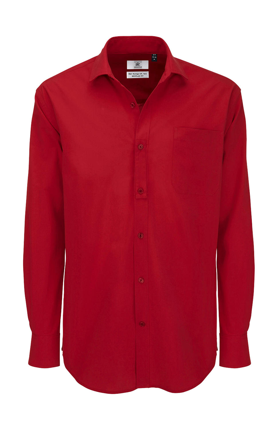  Heritage LSL/men Poplin Shirt in Farbe Deep Red