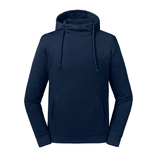  Pure Organic High Collar Hooded Sweat in Farbe French Navy