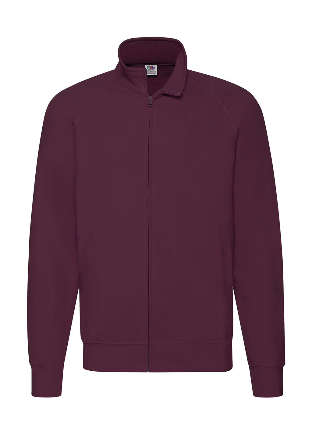  Lightweight Sweat Jacket in Farbe Burgundy