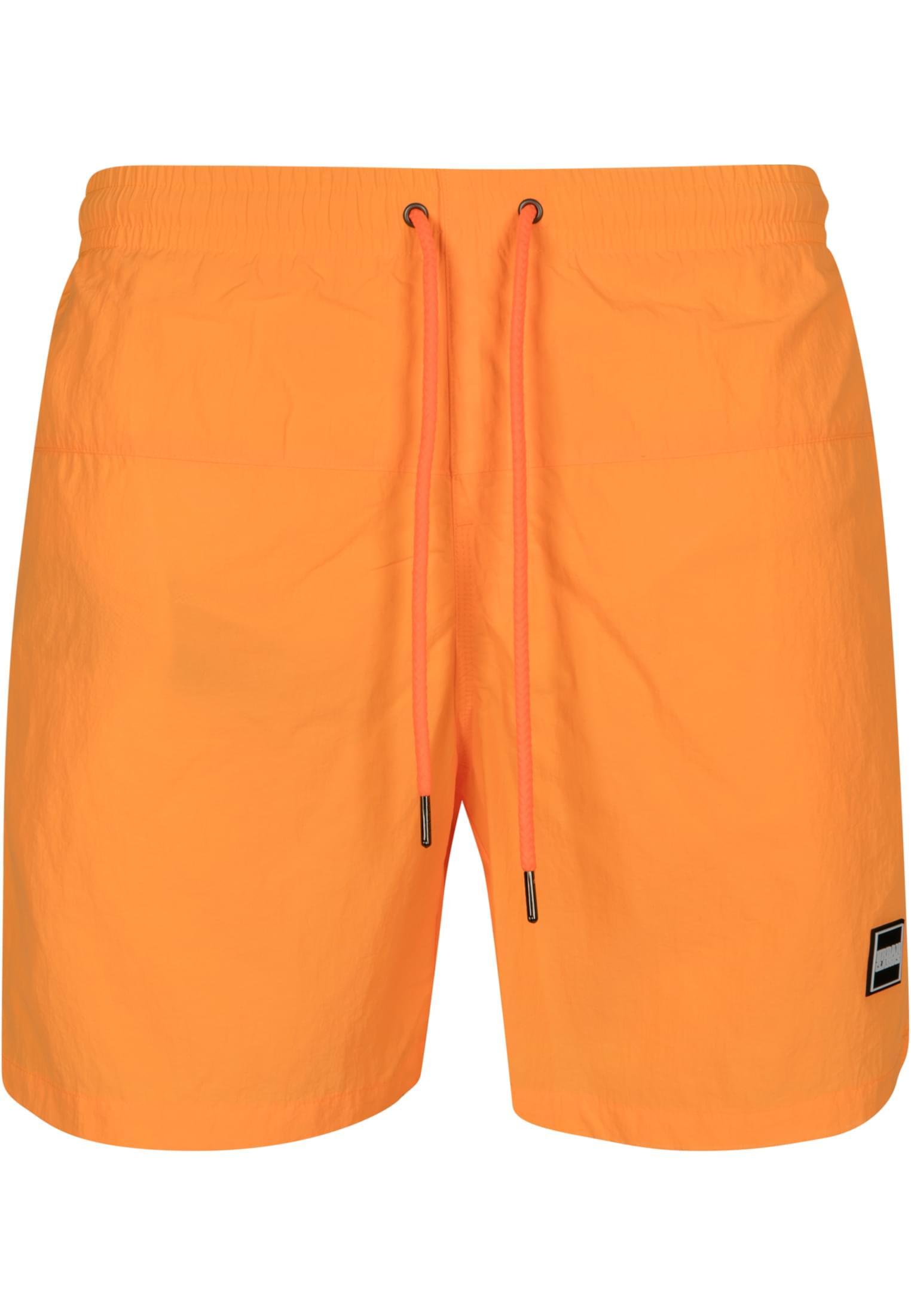 Plus Size Block Swim Shorts in Farbe neonorange