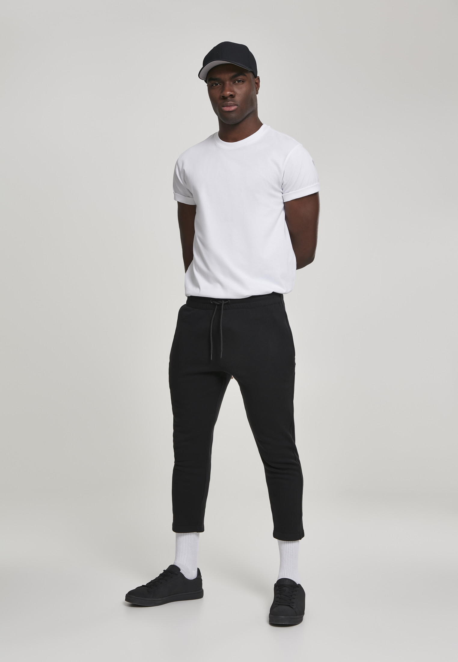 Hosen Cropped Terry Pants in Farbe black